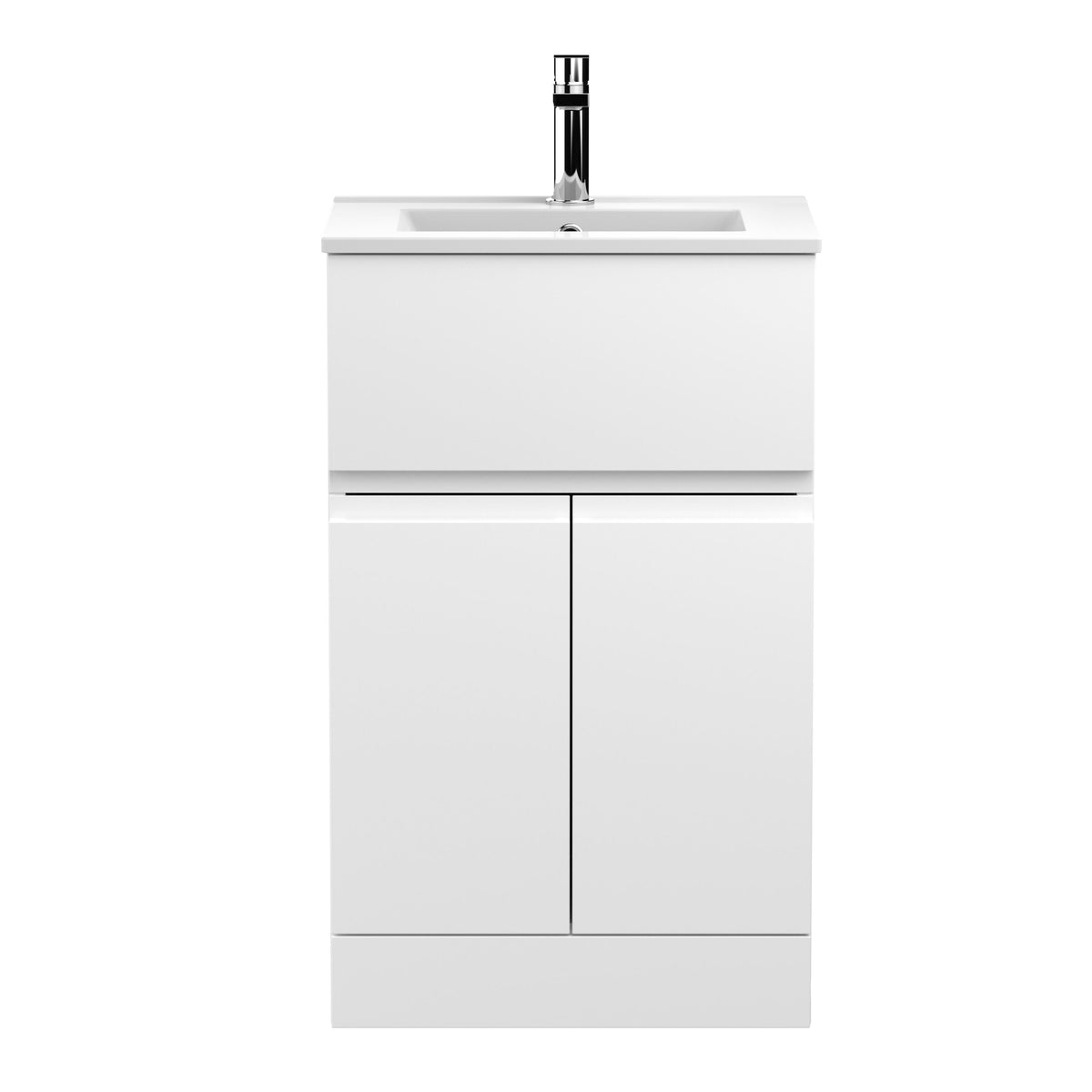 Hudson Reed Urban 500mm 2 Door 1 Drawer Floor Standing Vanity Unit With Minimalist Basin