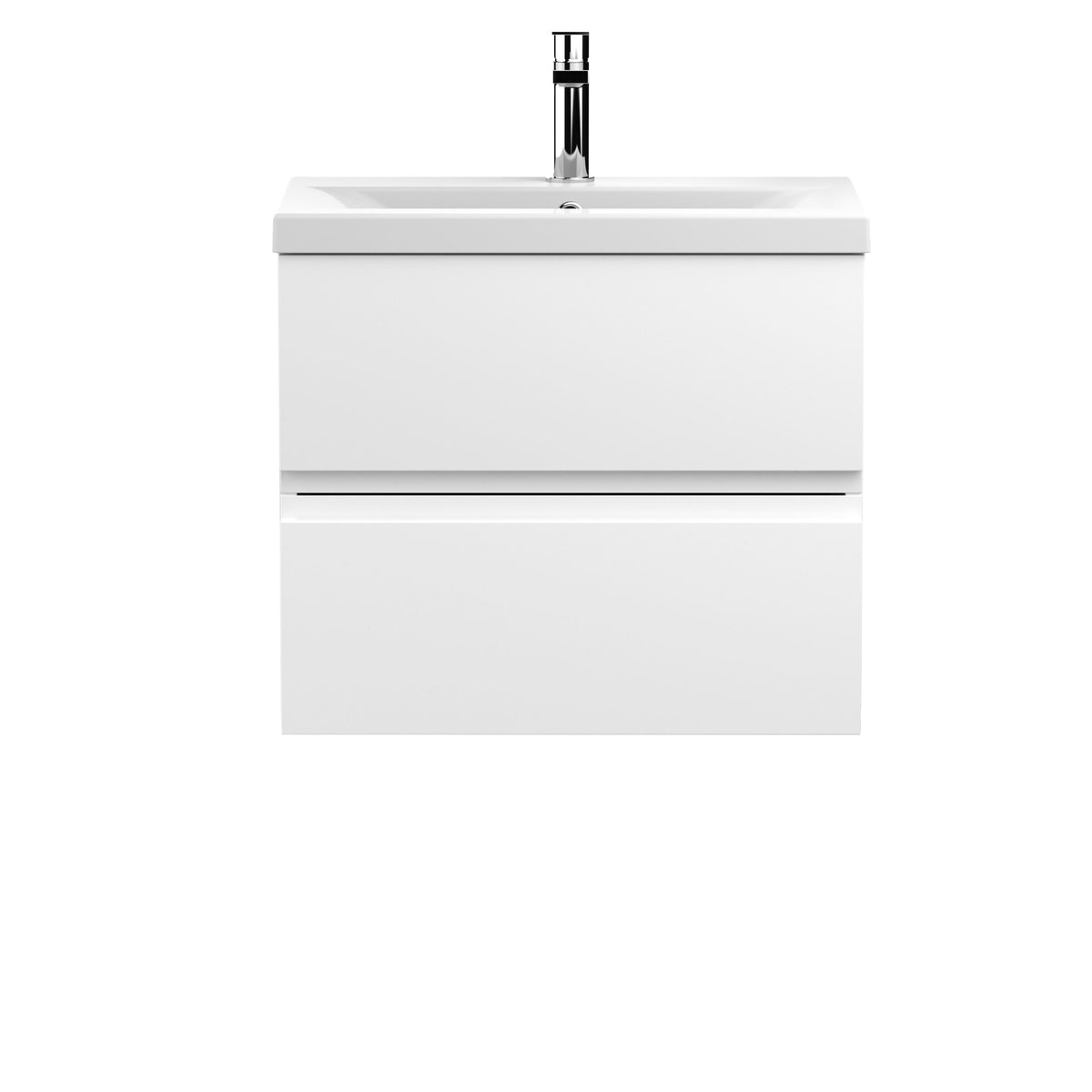 Hudson Reed Urban 600mm 2 Drawer Wall Hung Vanity Unit With Mid-Edge Basin