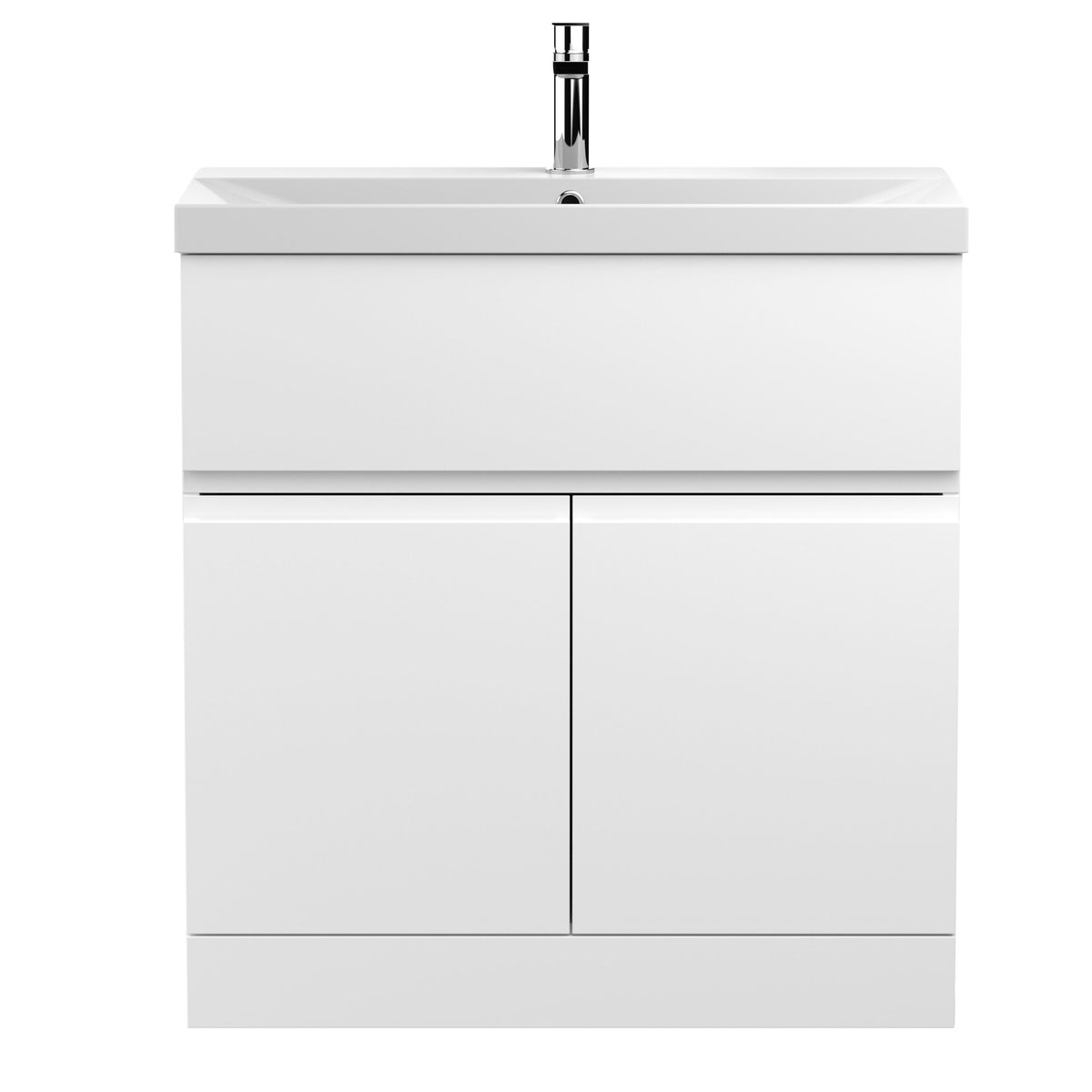Hudson Reed Urban 800mm 2 Door 1 Drawer Floor Standing Vanity Unit With Thin Edge Basin