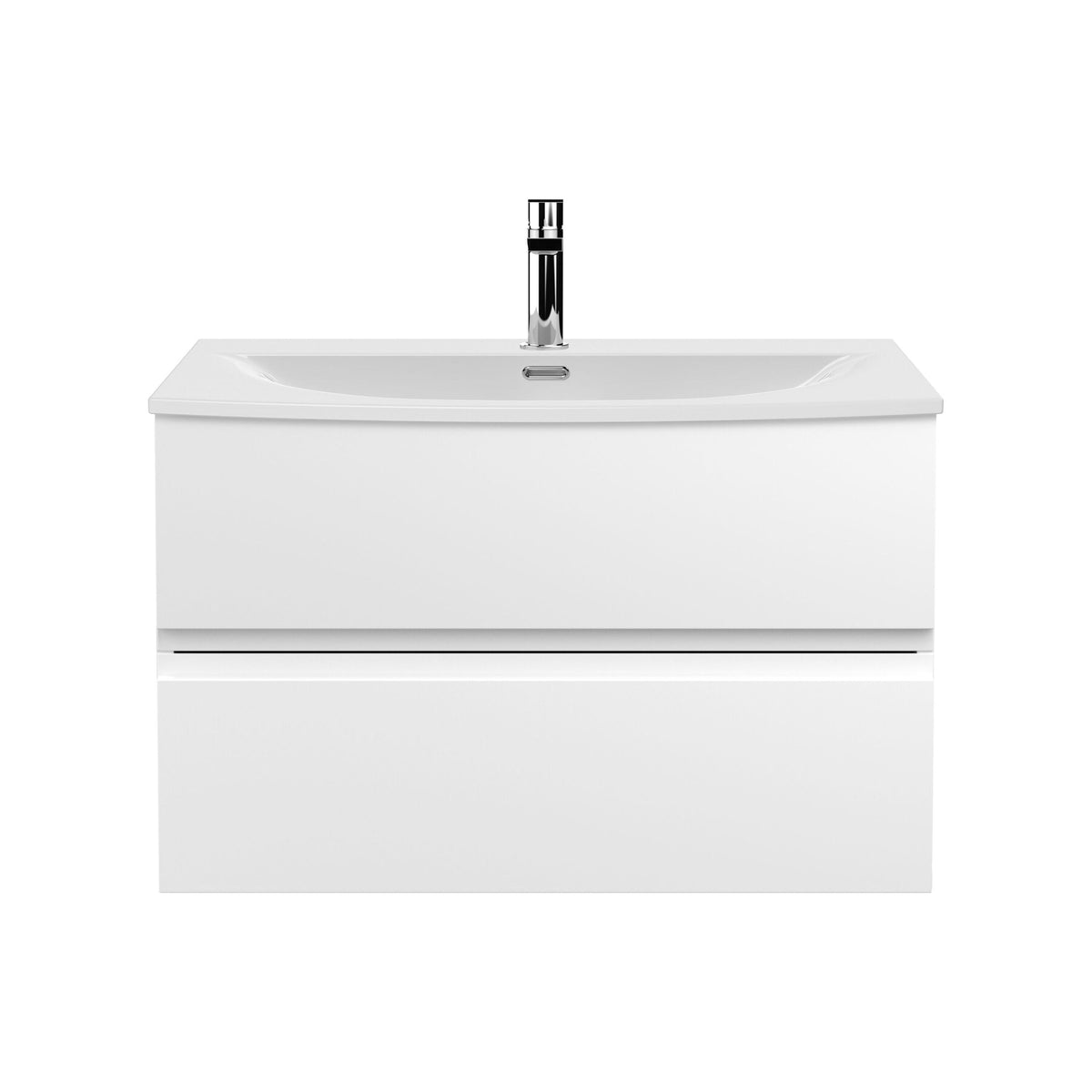 Hudson Reed Urban 800mm 2 Drawer Wall Hung Vanity Unit With U-Shaped Curved Basin