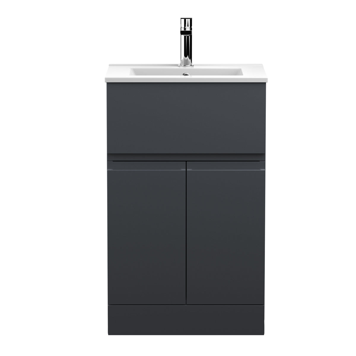Hudson Reed Urban 500mm 2 Door 1 Drawer Floor Standing Vanity Unit With Minimalist Basin