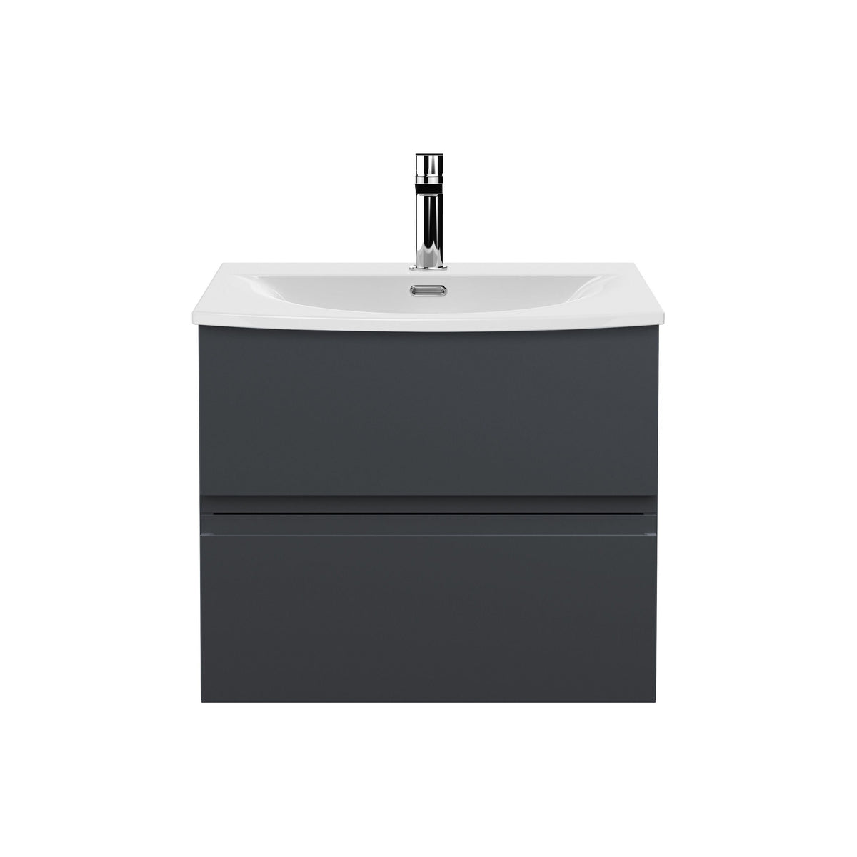 Hudson Reed Urban 600mm 2 Drawer Wall Hung Vanity Unit With U-Shaped Curved Basin