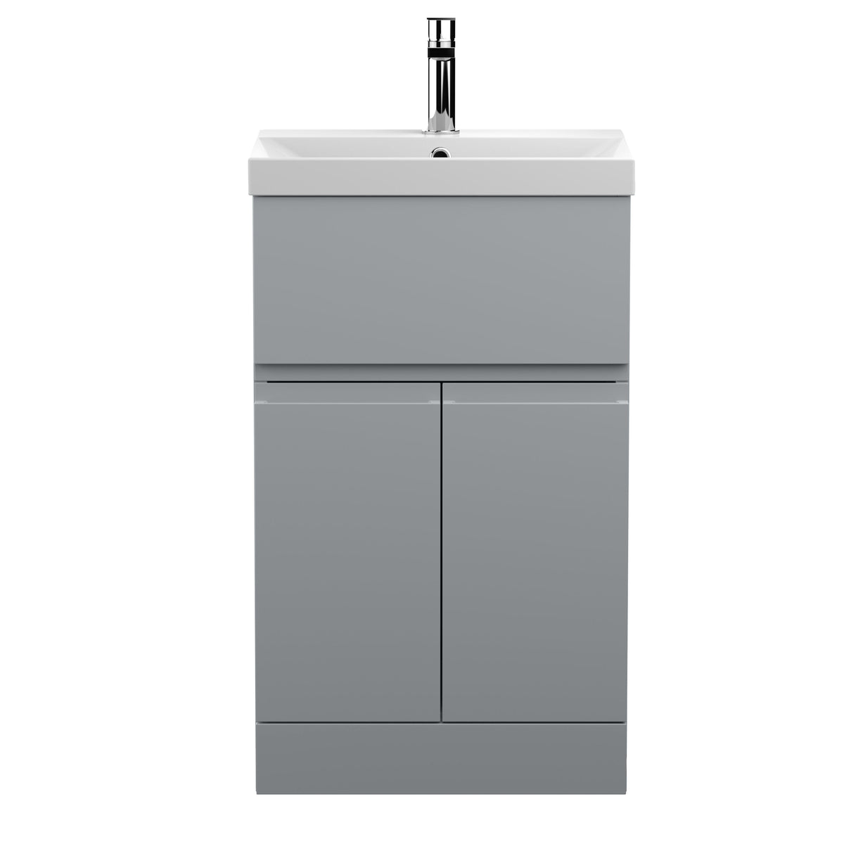 Hudson Reed Urban 500mm 2 Door 1 Drawer Floor Standing Vanity Unit With Thin Edge Basin