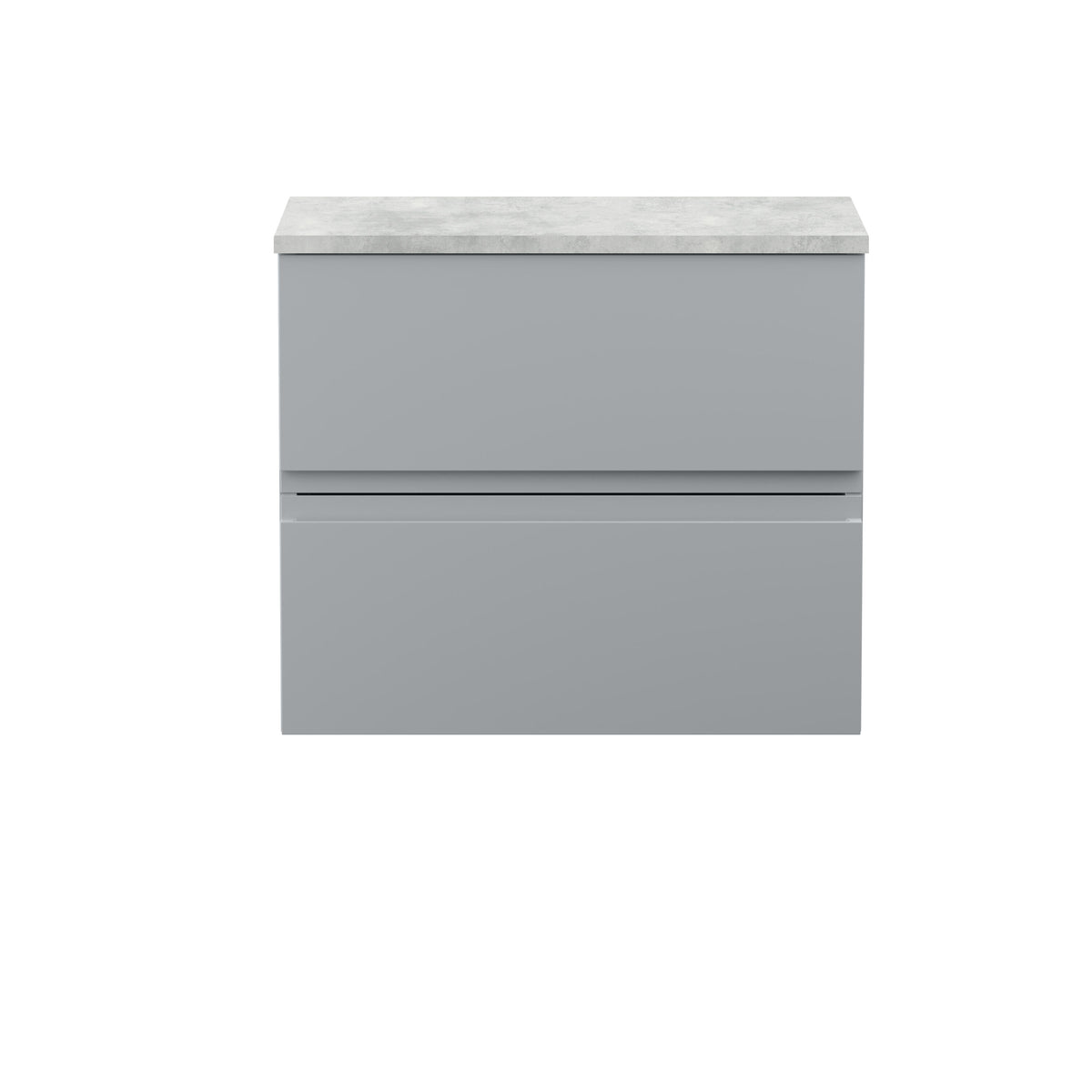 Hudson Reed Urban 600mm 2 Drawer Wall Hung Vanity Unit With Bellato Grey Worktop