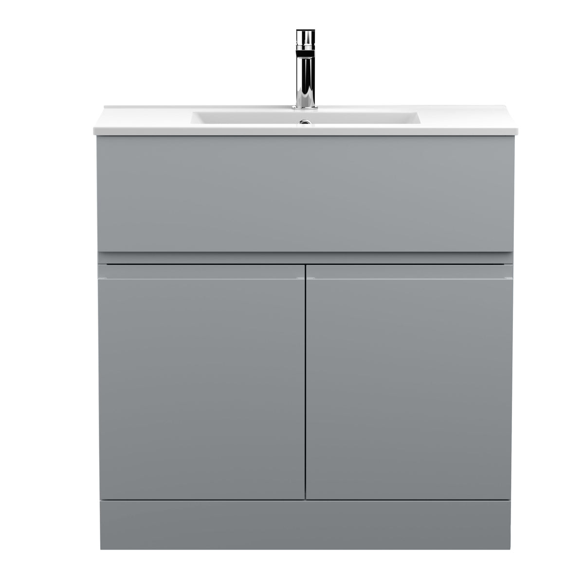 Hudson Reed Urban 800mm 2 Door 1 Drawer Floor Standing Vanity Unit With Minimalist Basin