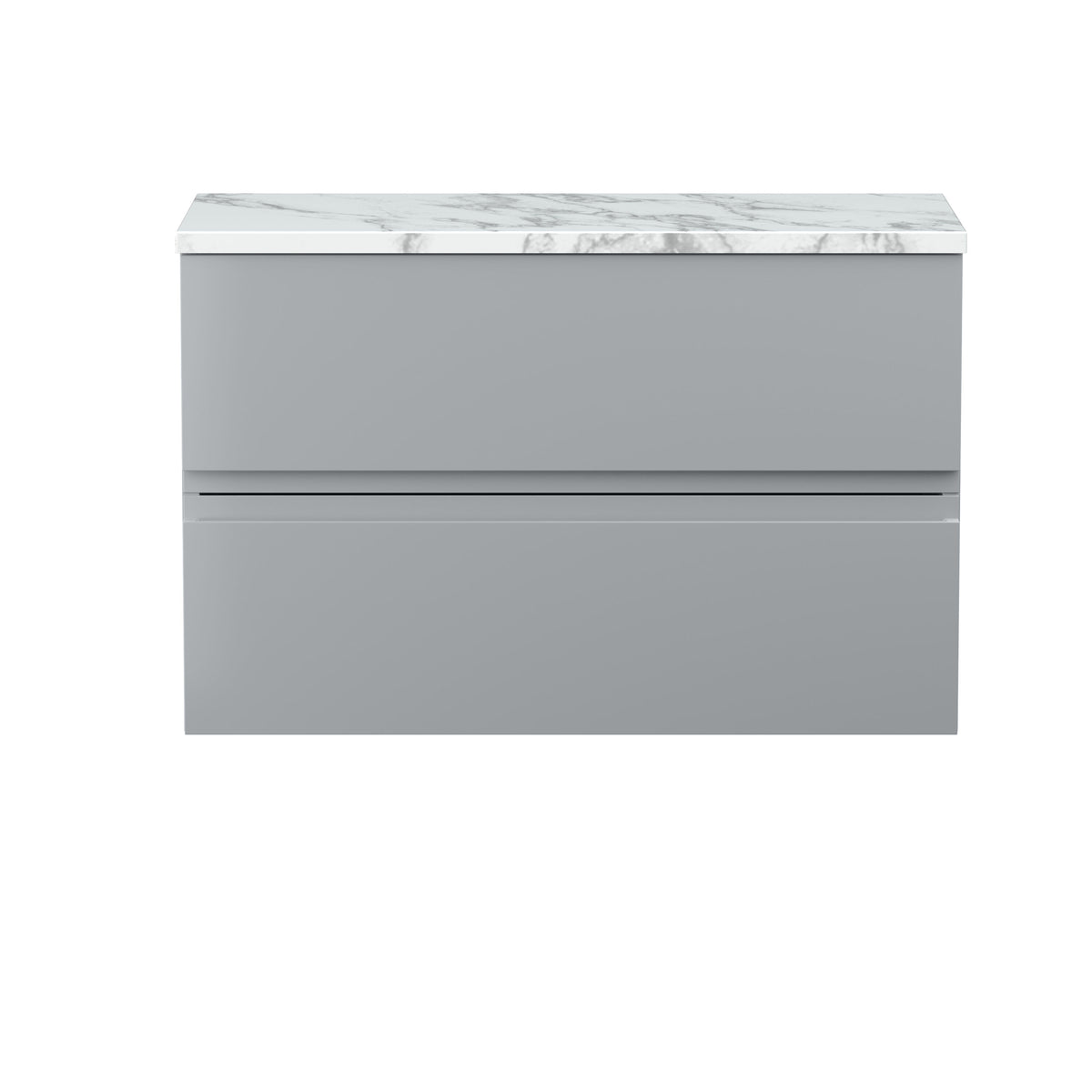 Hudson Reed Urban 800mm 2 Drawer Wall Hung Vanity Unit With Carrara Laminate Worktop