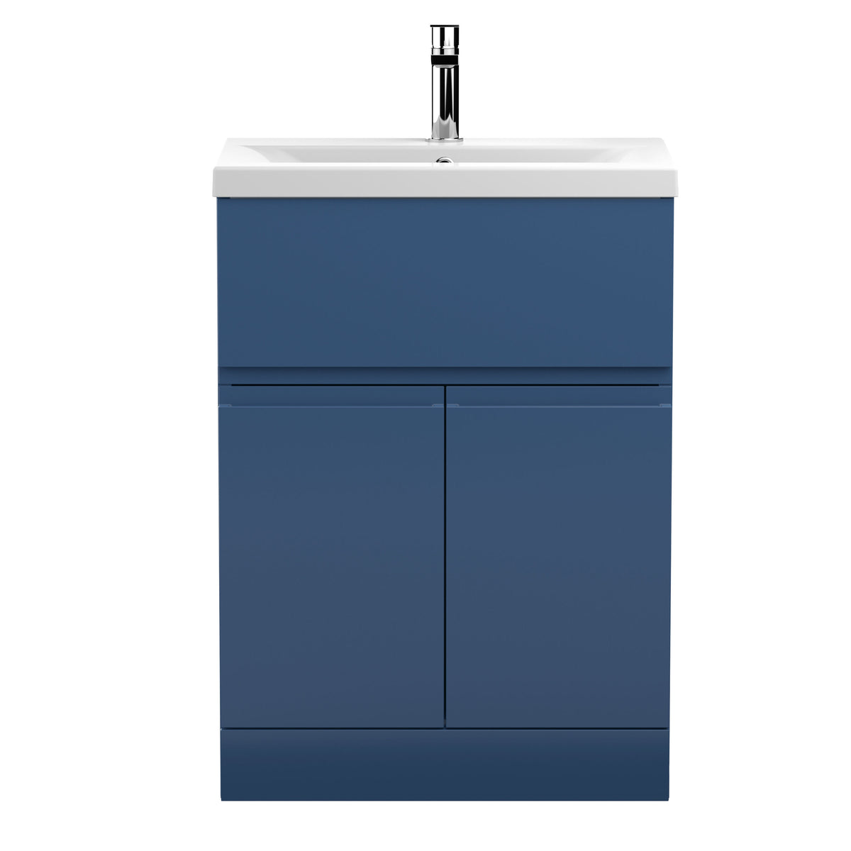 Hudson Reed Urban 600mm 2 Door 1 Drawer Floor Standing Vanity Unit With Mid-Edge Basin