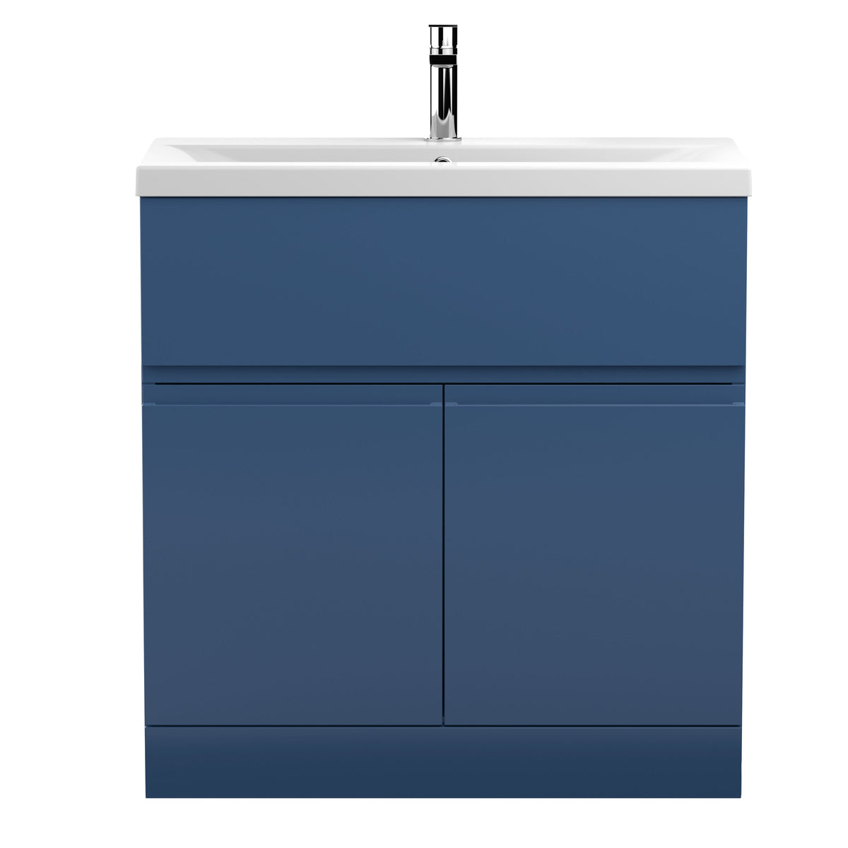 Hudson Reed Urban 800mm 2 Door 1 Drawer Floor Standing Vanity Unit With Mid-Edge Basin