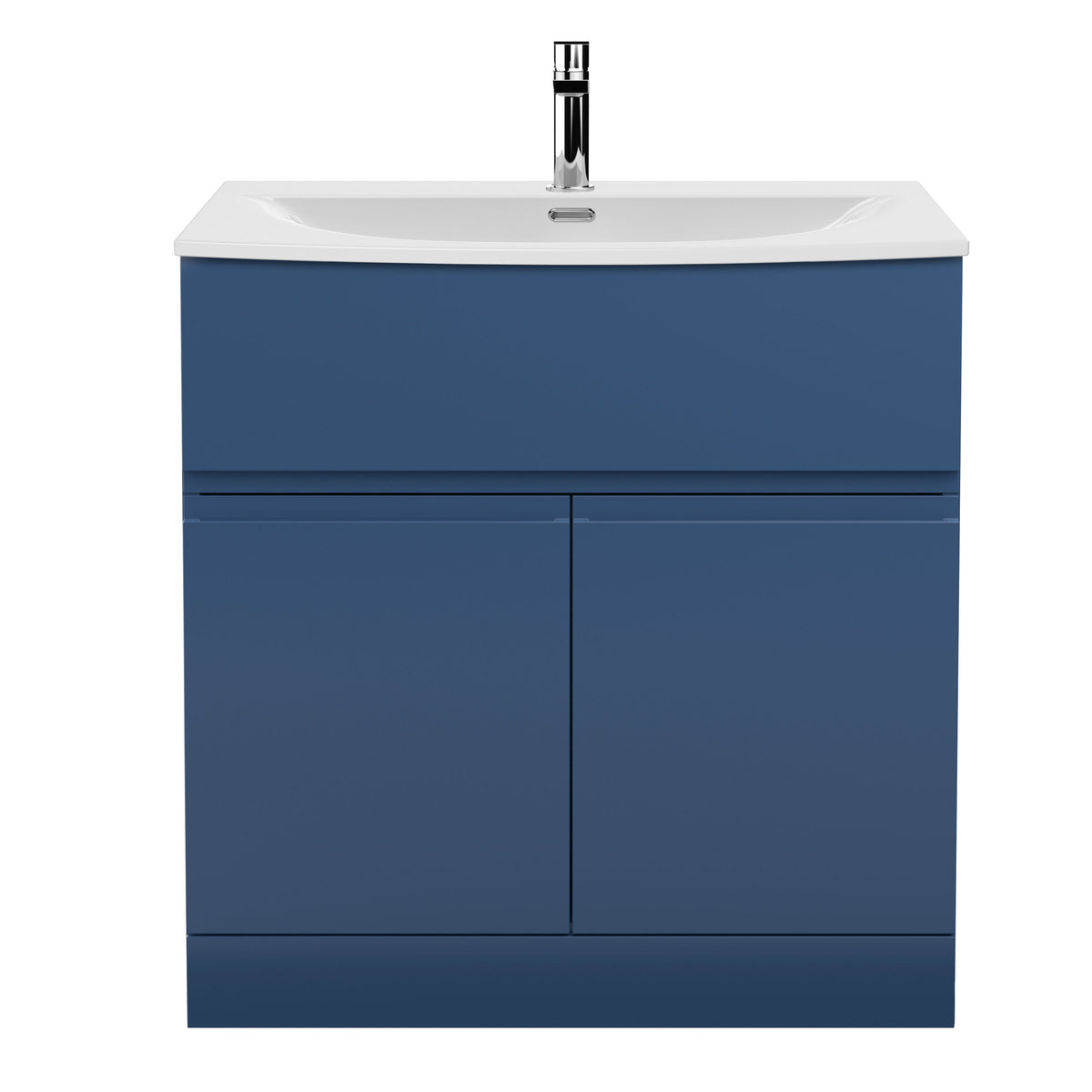 Hudson Reed Urban 800mm 2 Door 1 Drawer Floor Standing Vanity Unit With U-Shaped Curved Basin