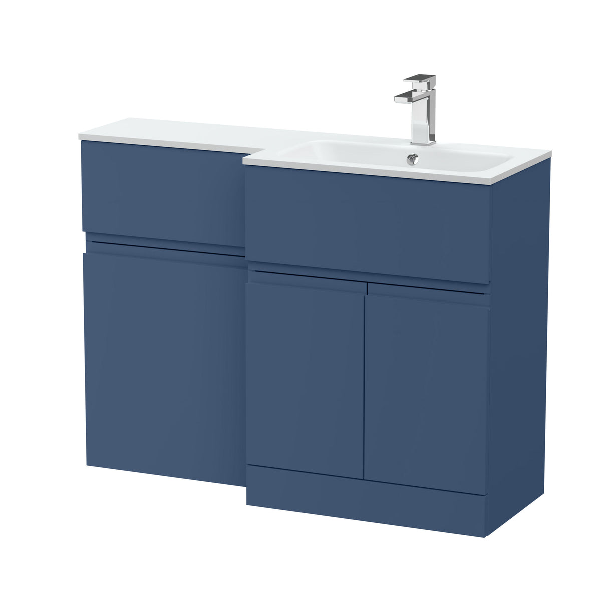 Hudson Reed Urban 1100mm Right-Hand 2 Door Floor Standing Combination Unit With Stone Basin