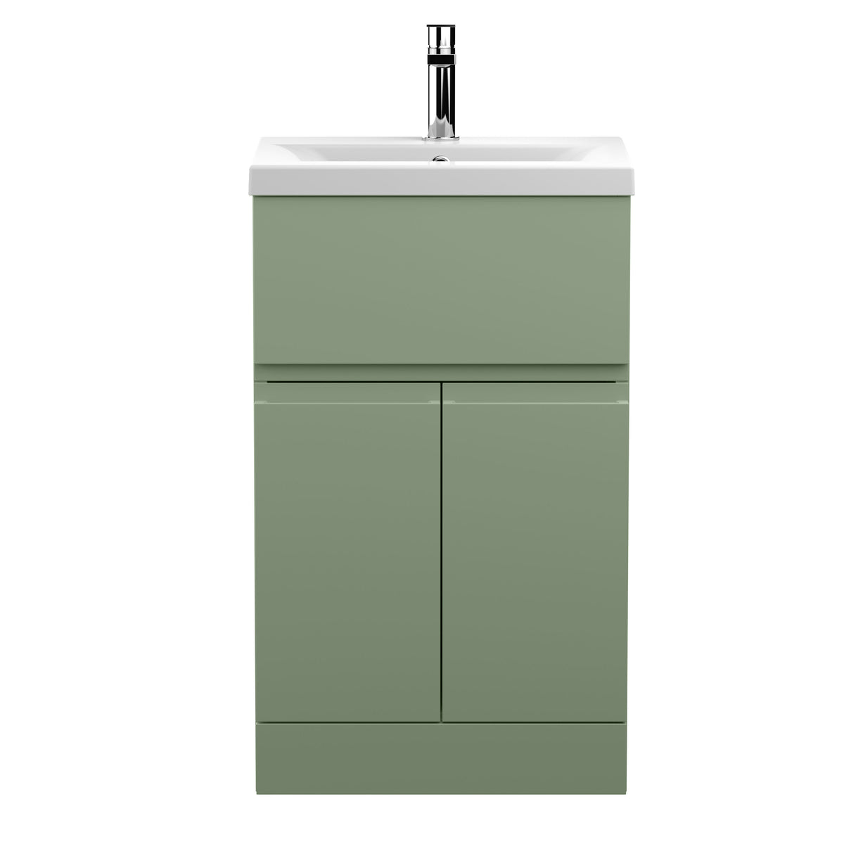 Hudson Reed Urban 500mm 2 Door 1 Drawer Floor Standing Vanity Unit With Mid-Edge Basin