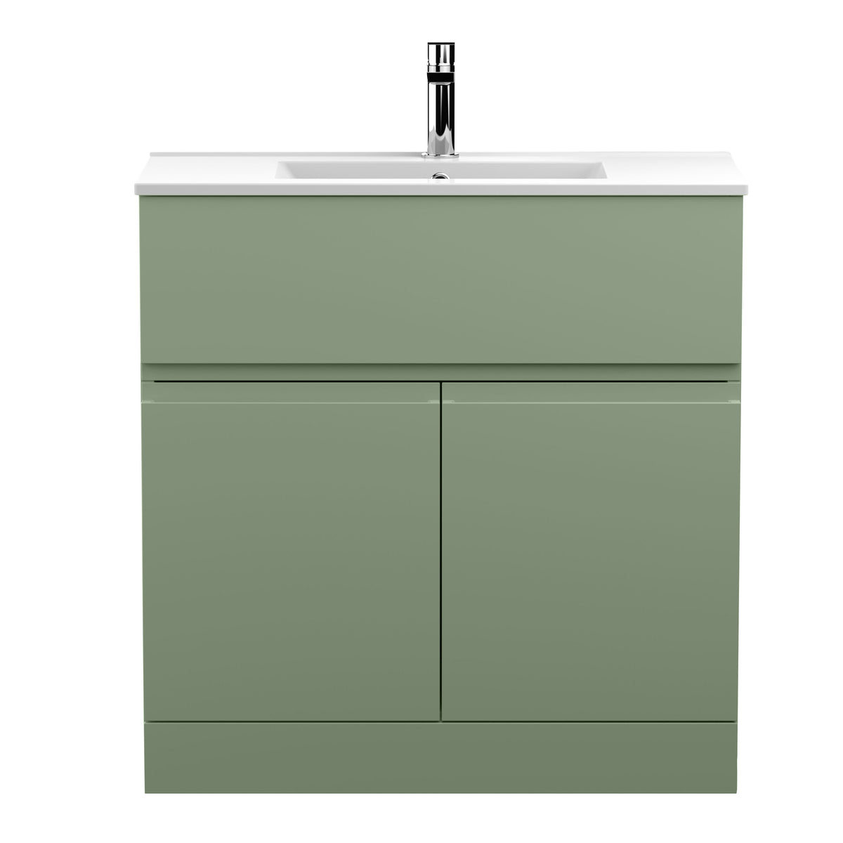 Hudson Reed Urban 800mm 2 Door 1 Drawer Floor Standing Vanity Unit With Minimalist Basin