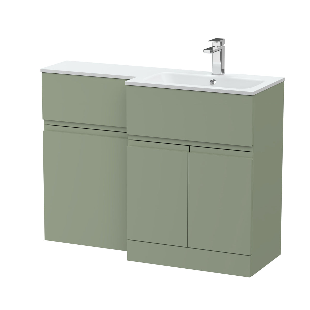 Hudson Reed Urban 1100mm Right-Hand 2 Door Floor Standing Combination Unit With Stone Basin