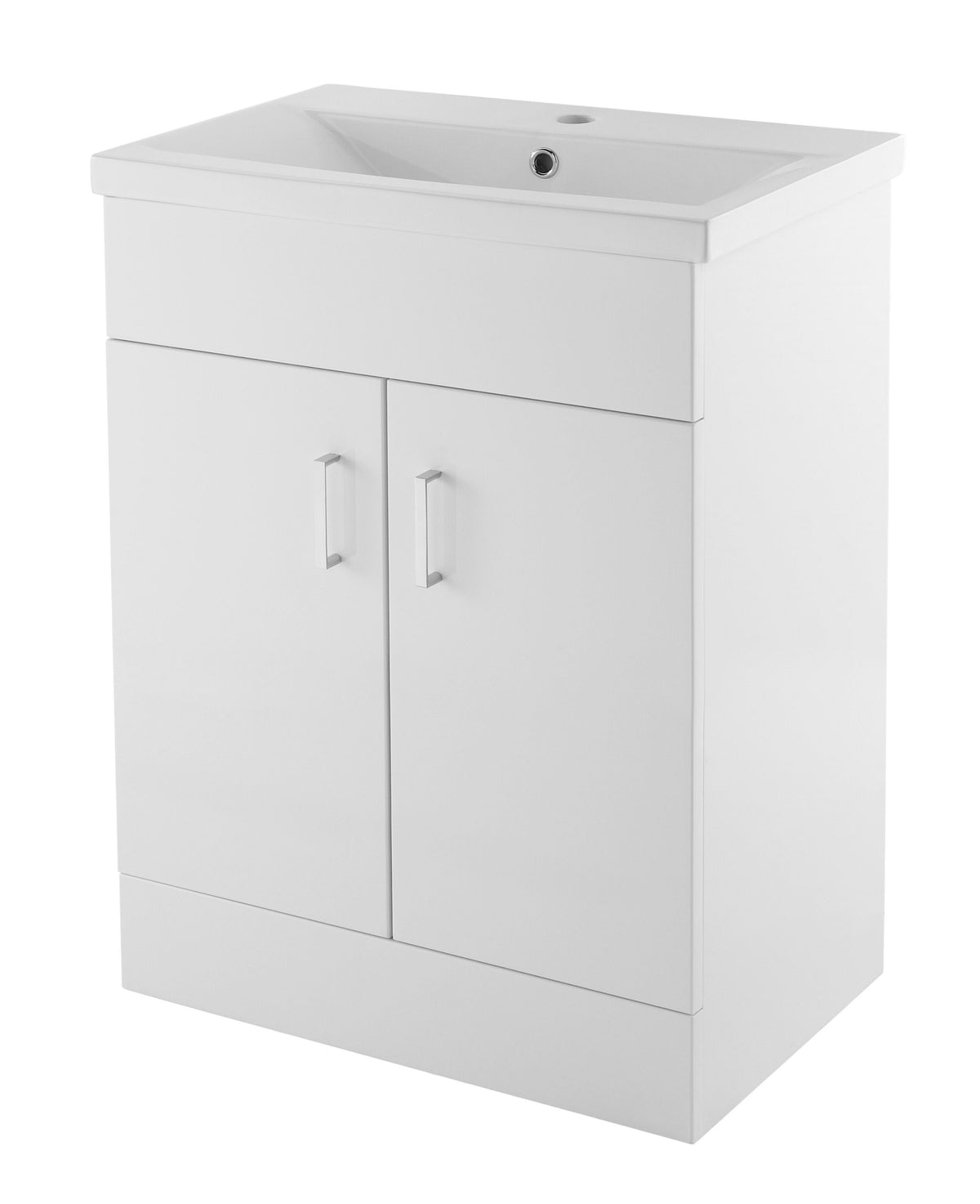 Nuie Eden 600mm 2 Door Floor Standing Cabinet With Basin