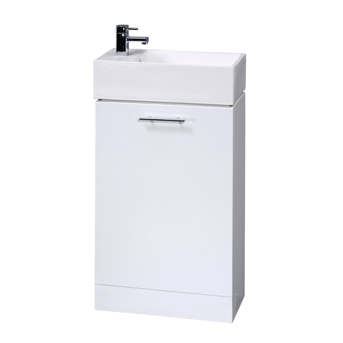 Nuie Mayford 485mm 1 Door Compact Floor Standing Cabinet With Basin