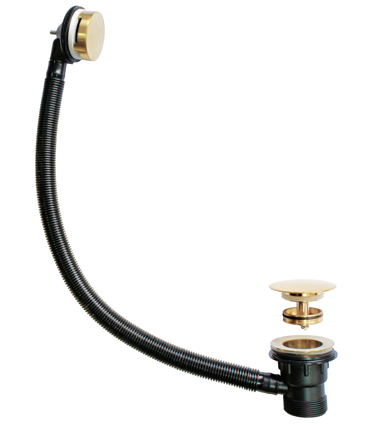 Easyclean Sprung Bath Waste Brushed Brass - WAS020