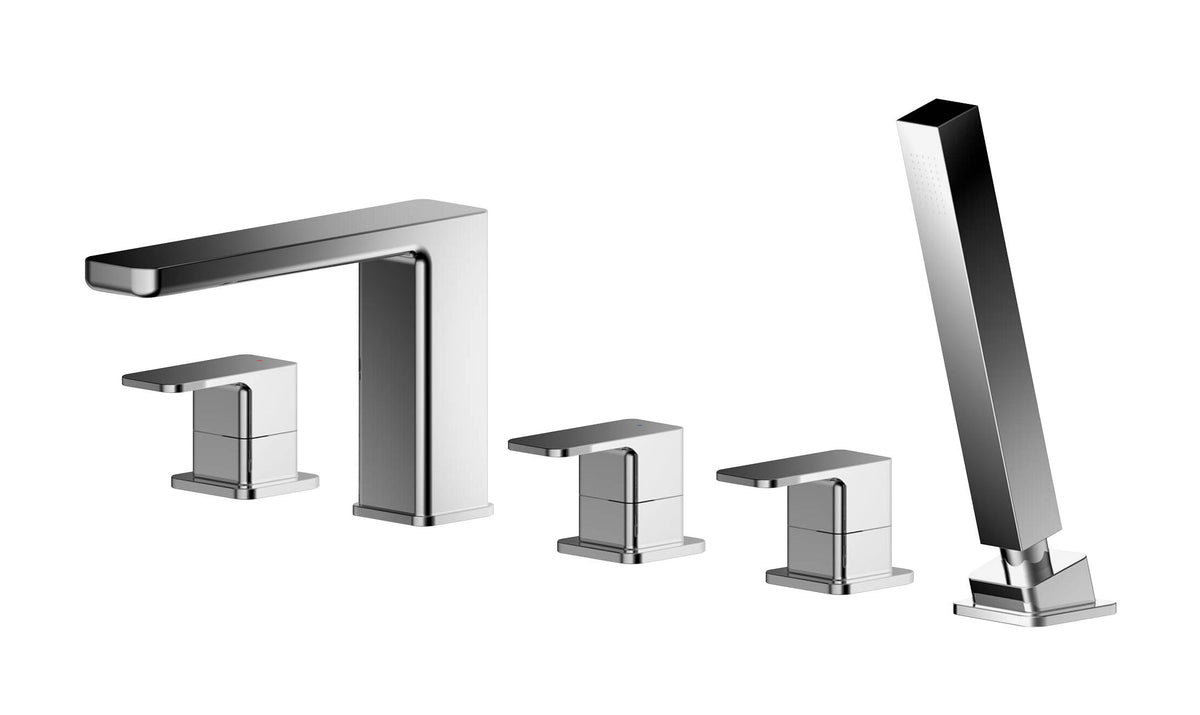 Nuie Windon 5 Tap Hole Deck Mounted Bath Shower Mixer