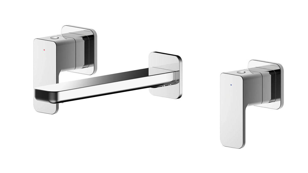 Nuie Windon 3 Tap Hole Wall Mounted Basin Mixer