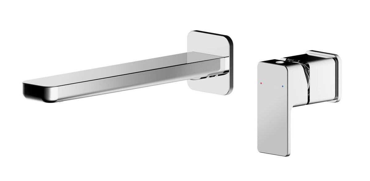 Nuie Windon 2 Tap Hole Wall Mounted Basin Mixer