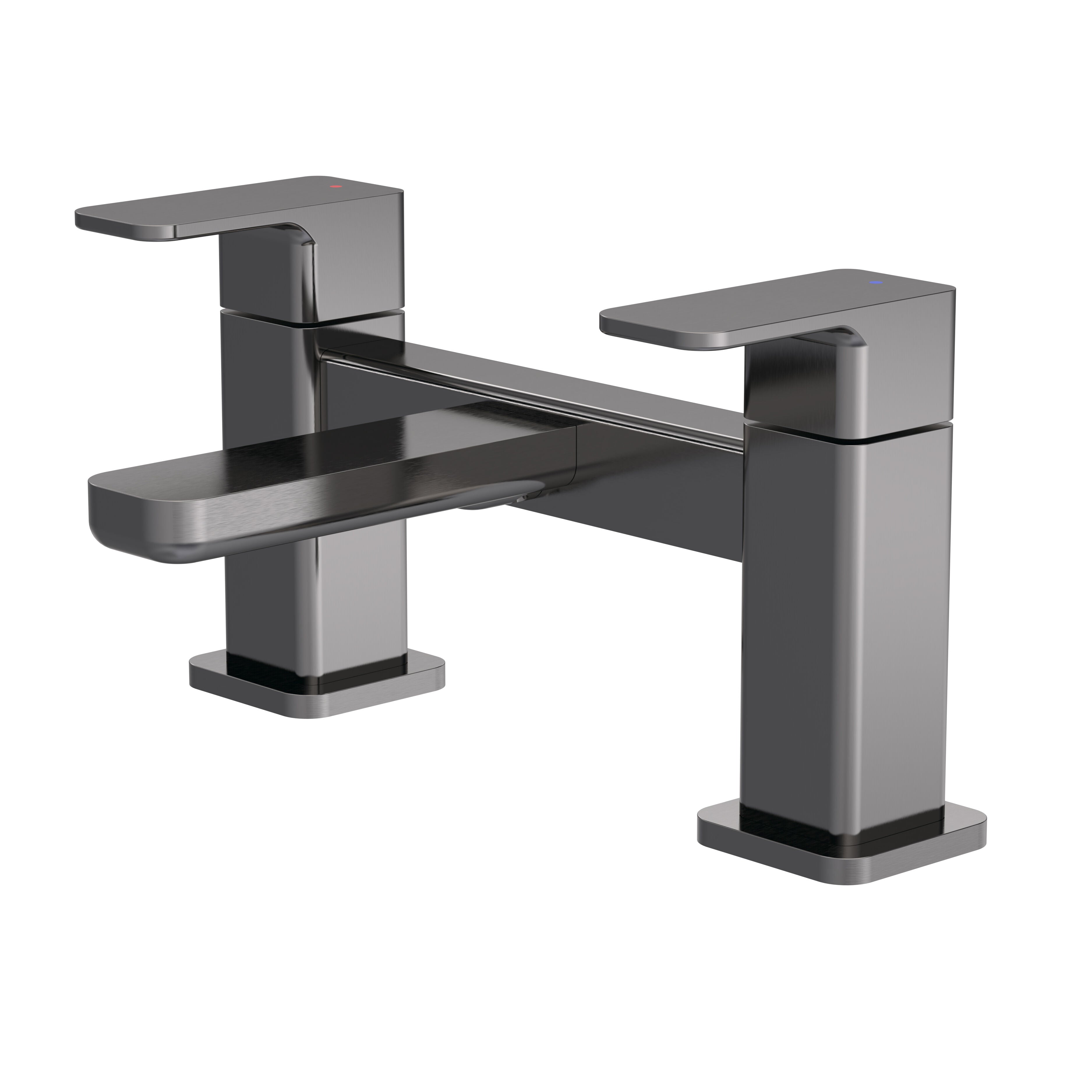nuie Windon Brushed Pewter Deck Mounted Bath Filler