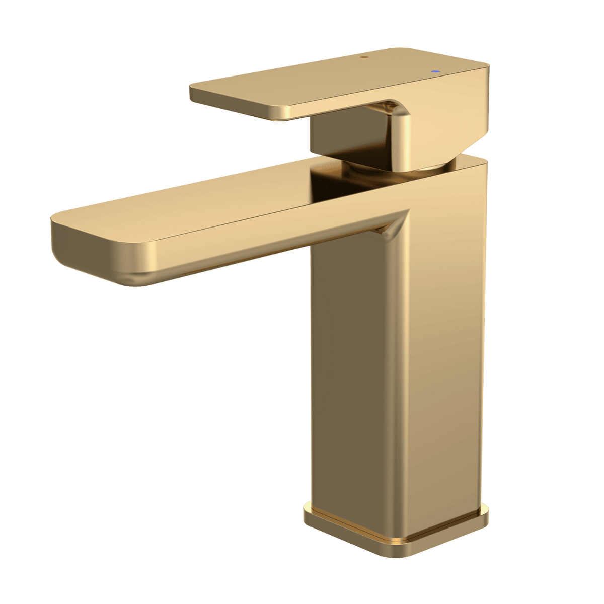 nuie Windon Brushed Brass Mono Basin Mixer With Push Button Waste