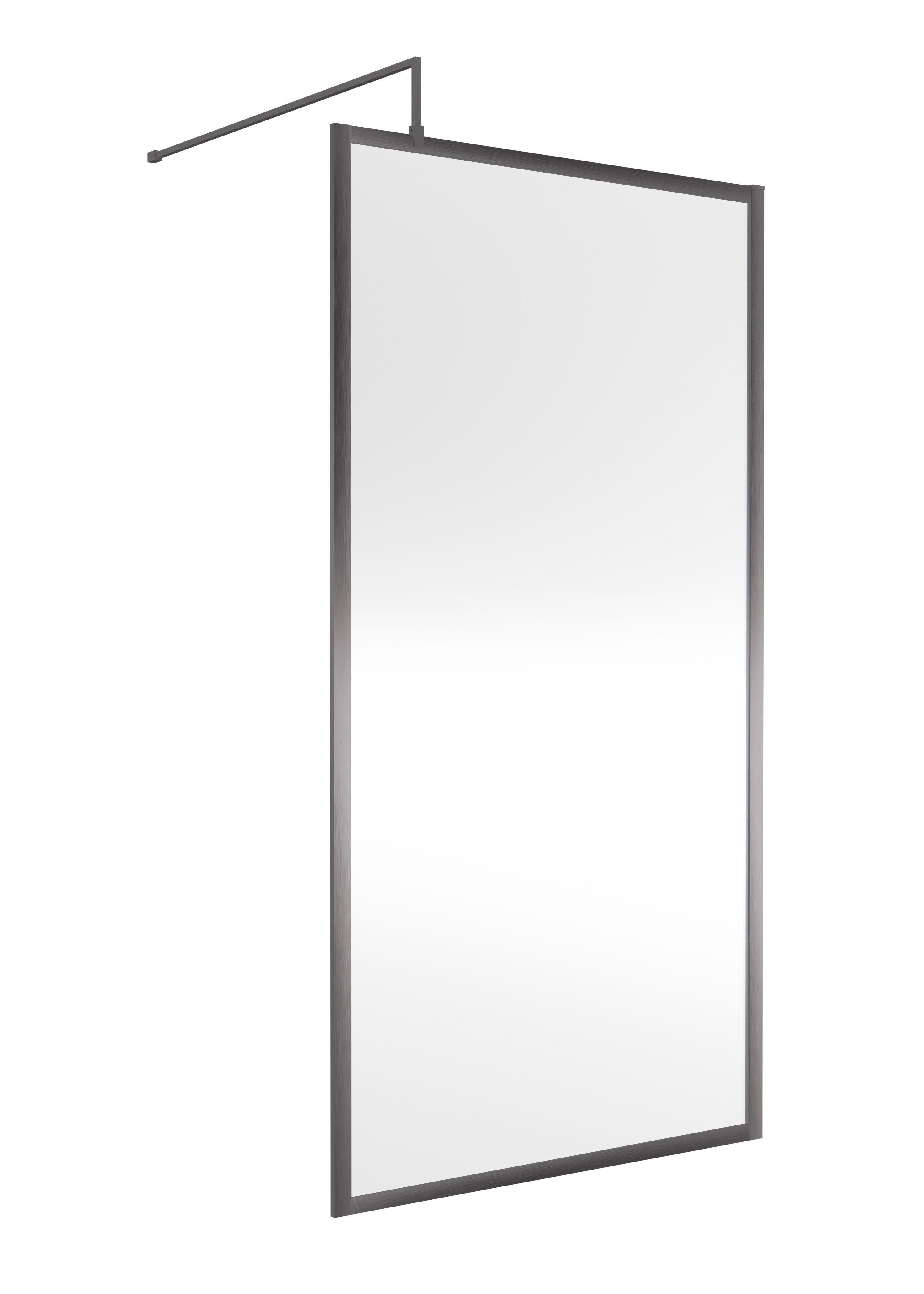 nuie 1000mm Brushed Pewter Wetroom Panel