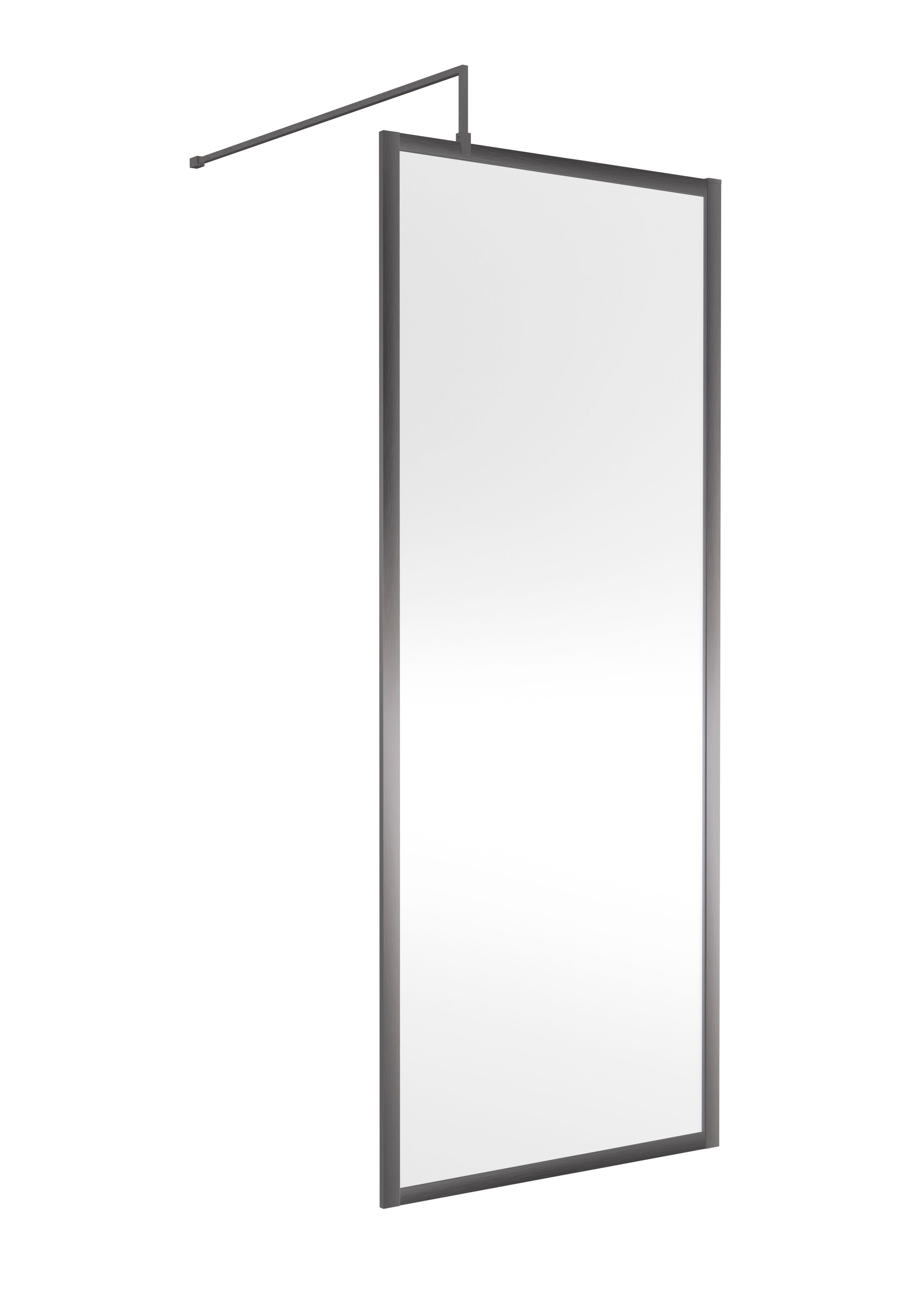 nuie 760mm Brushed Pewter Wetroom Panel