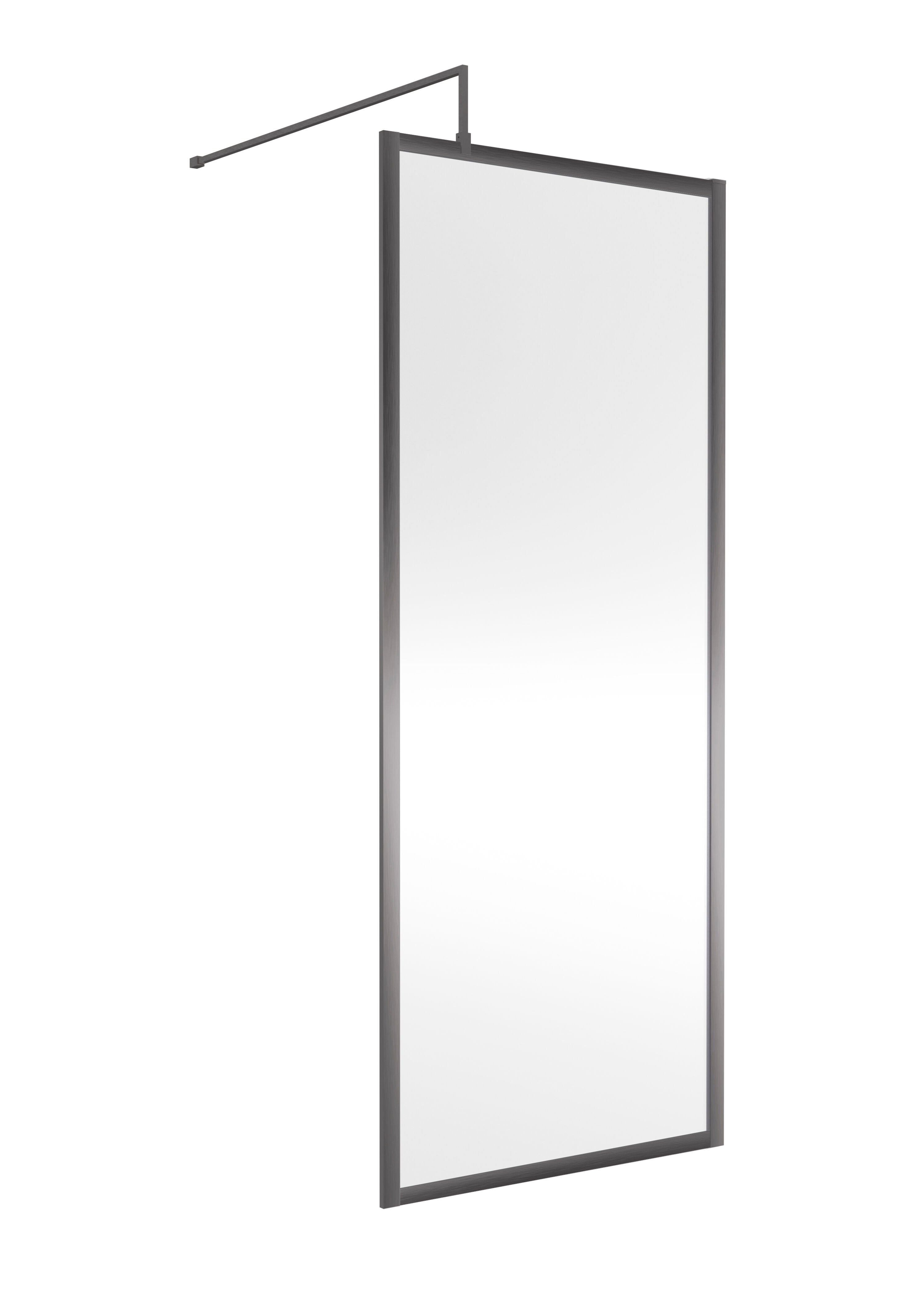 nuie 800mm Brushed Pewter Wetroom Panel