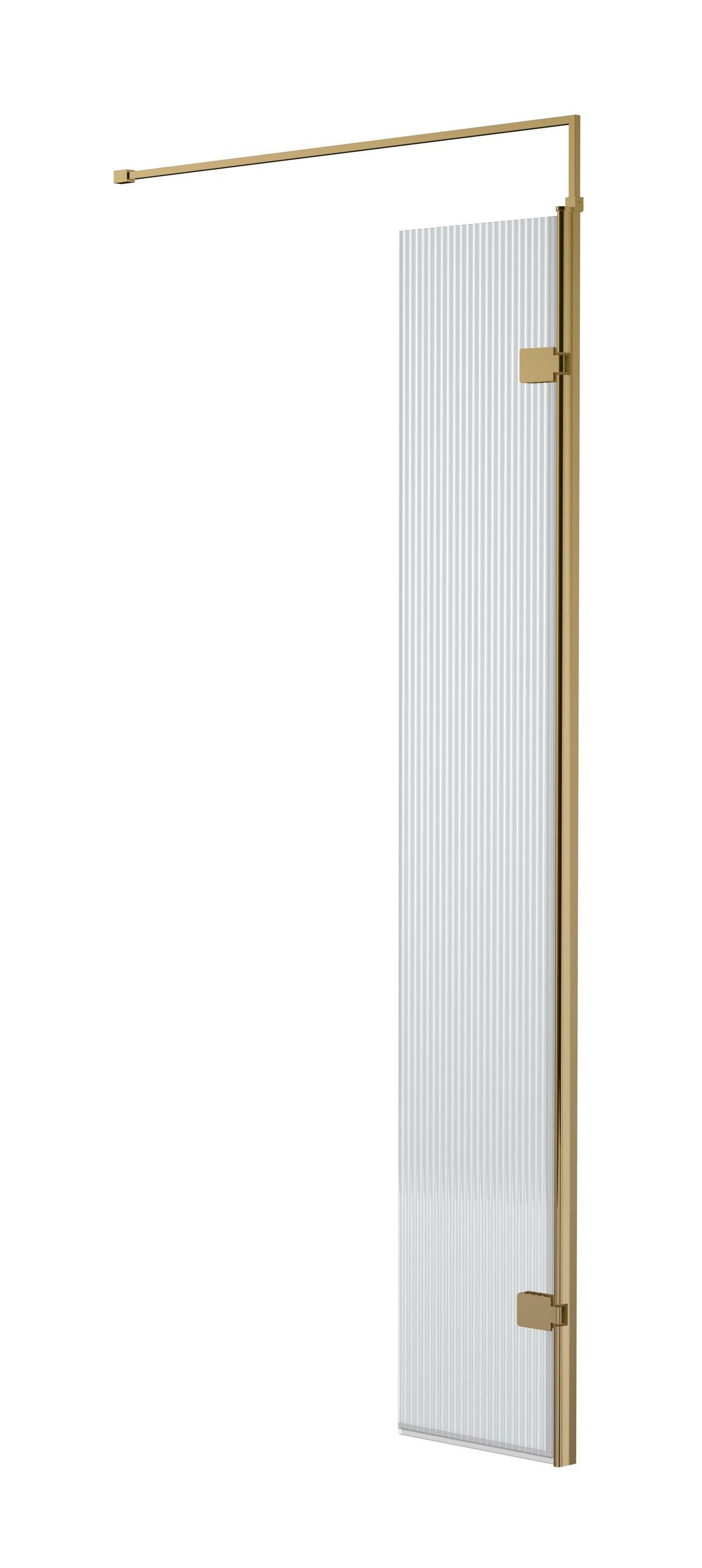 Nuie 300mm Fluted Hinged Wetroom Screen With Support Bar