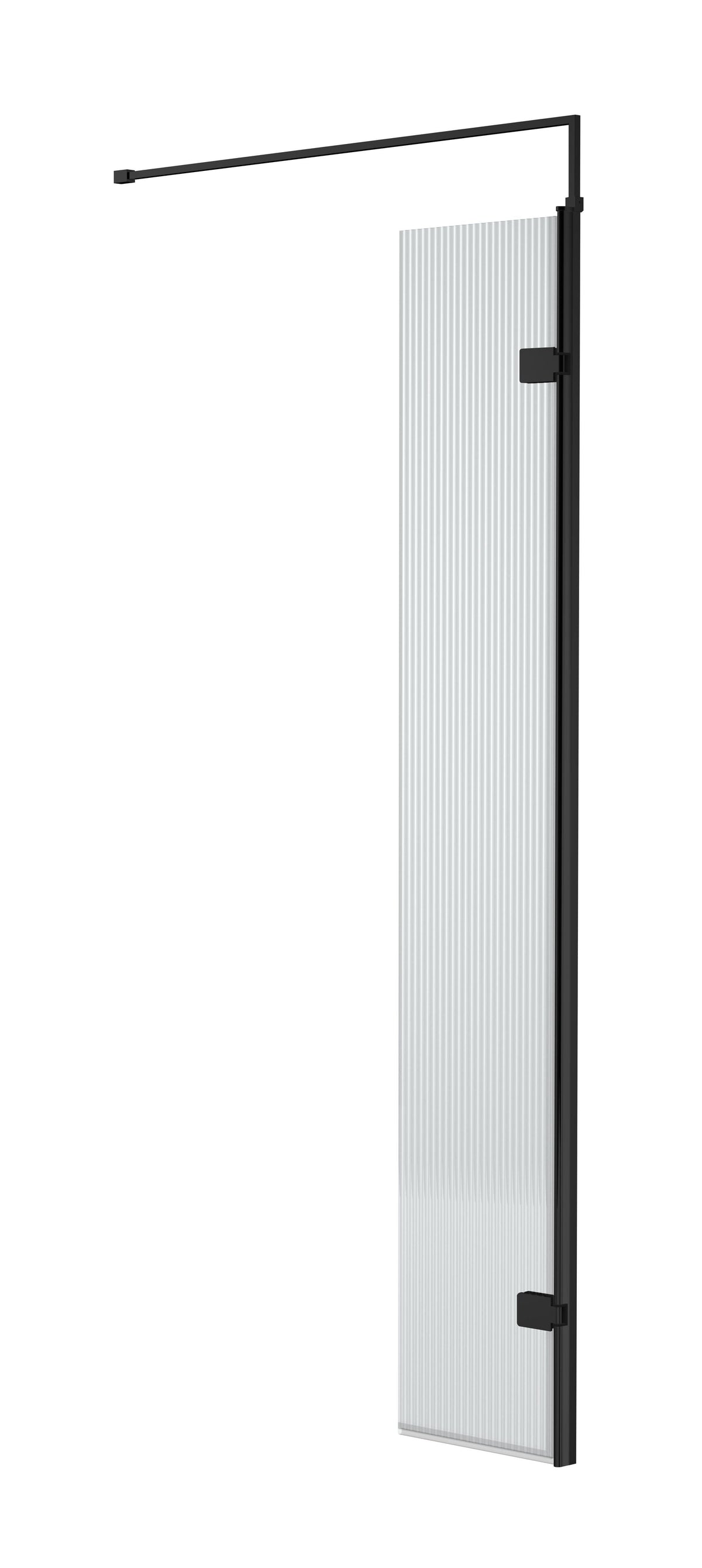 Nuie 300mm Fluted Hinged Wetroom Screen With Support Bar