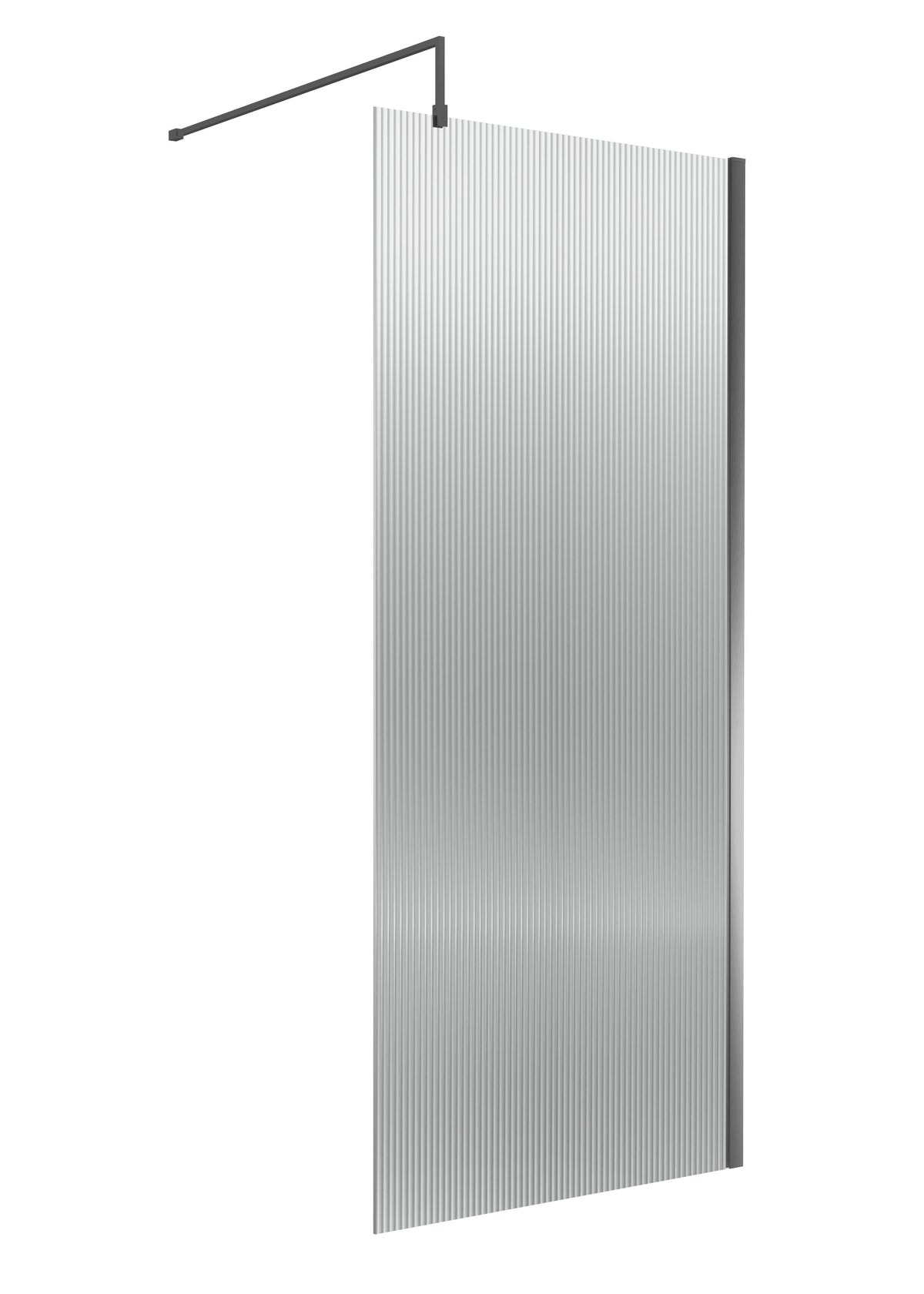 Nuie 900mm Fluted Wetroom Panel With Support Bar