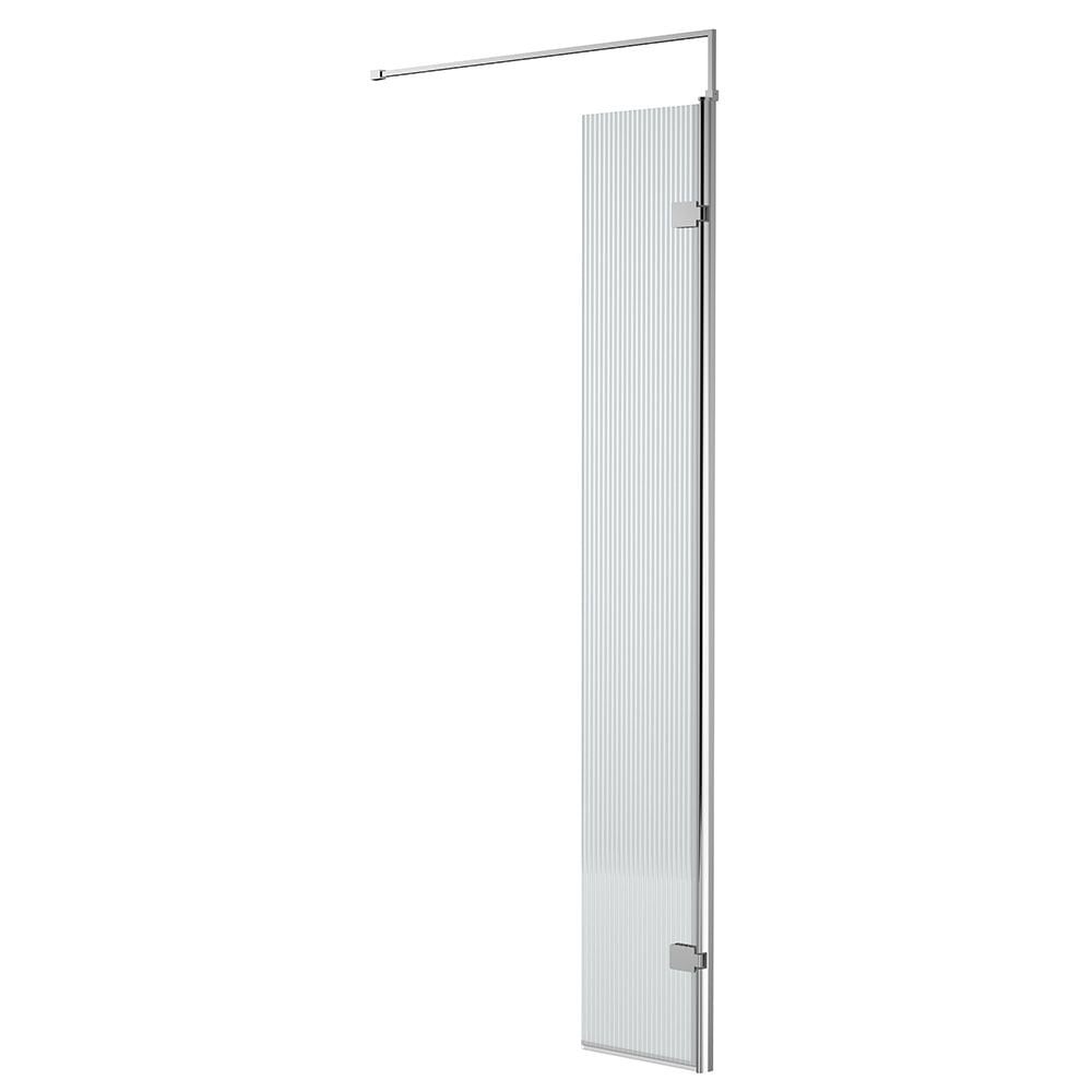 Hudson Reed 300mm Fluted Hinged Wetroom Return Screen