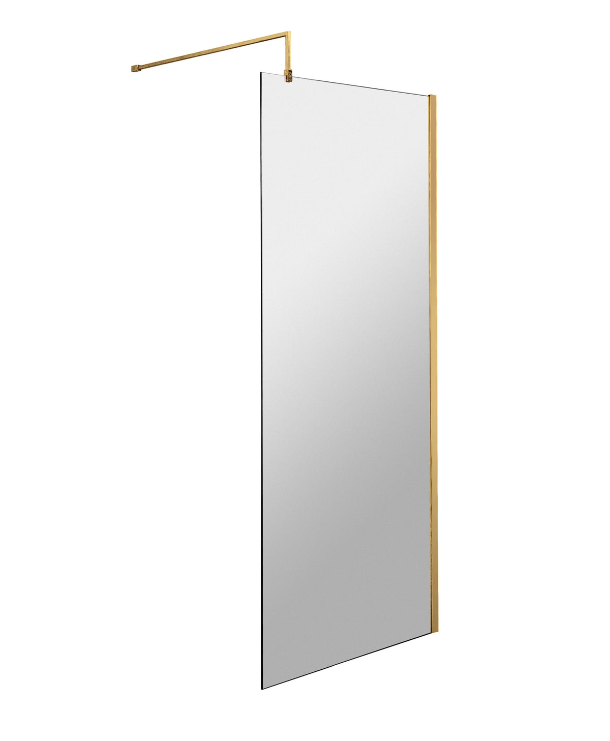 Hudson Reed 760mm Wetroom Screen With Brass Support Bar