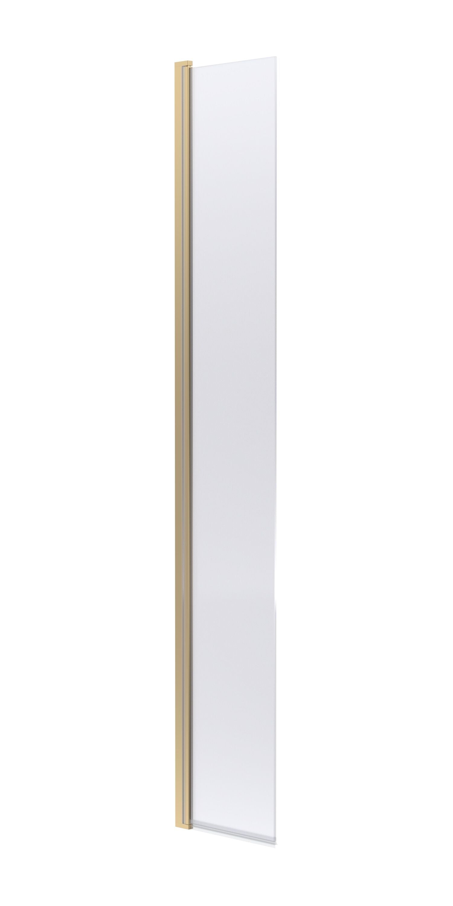 nuie 300mm Brushed Brass Hinged Wetroom Screen