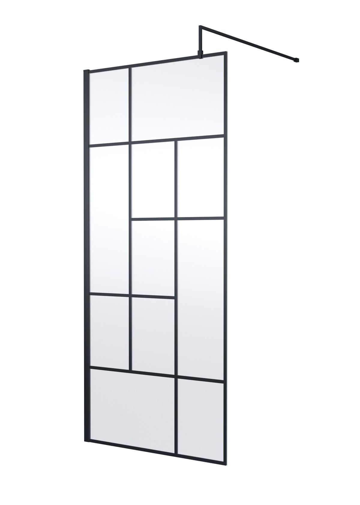 Hudson Reed 900mm Abstract Frame Wetroom Screen With Support Bar