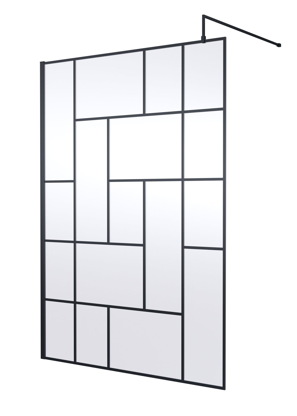 Hudson Reed 1400mm Abstract Frame Wetroom Screen With Support Bar
