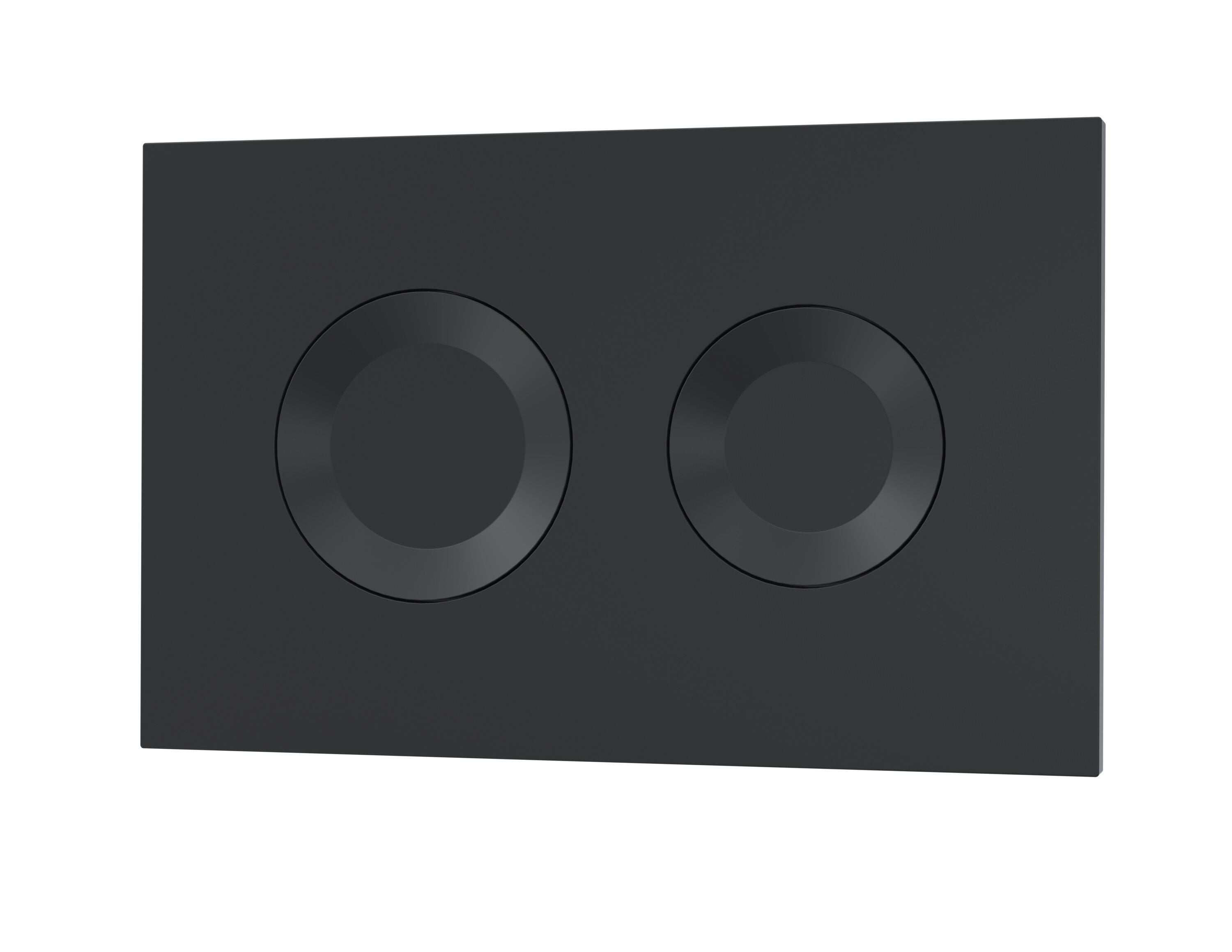 Round Black Dual Flush Push Button
