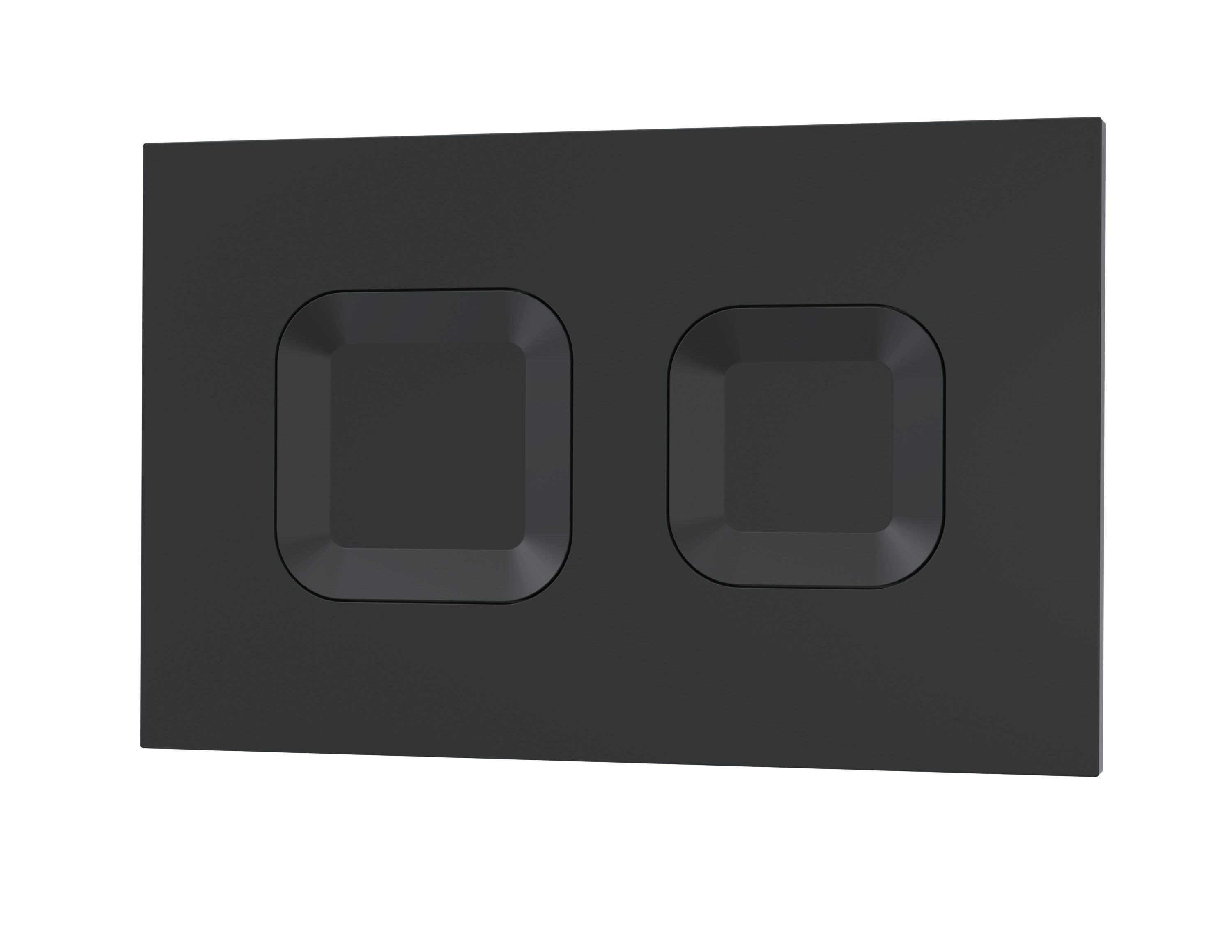 Square Black Dual Flush Push Button