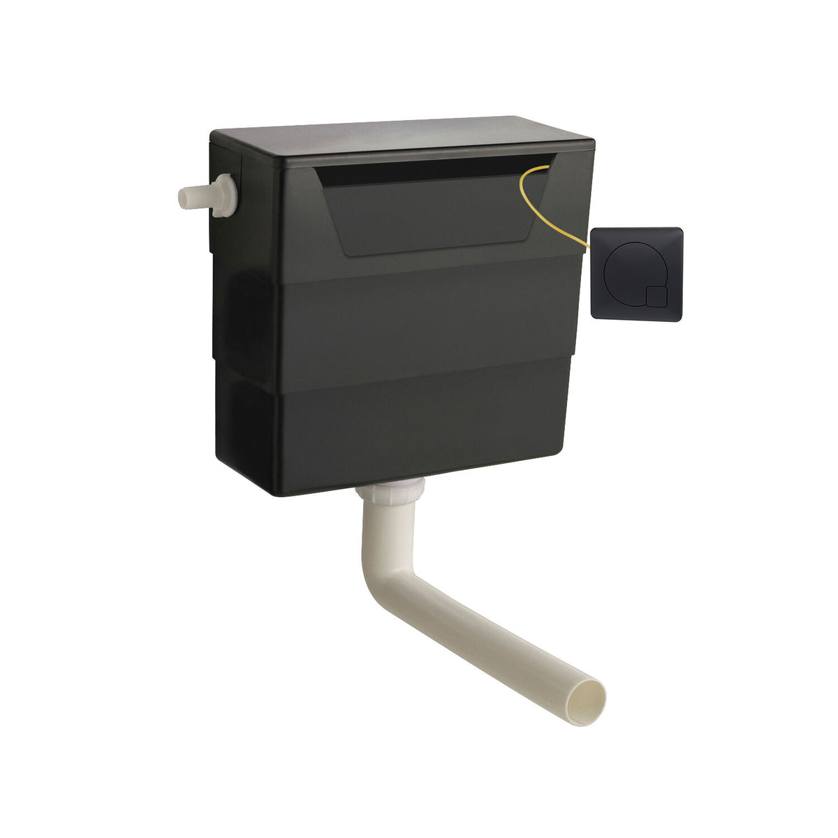 Nuie Concealed Cistern With Matt Contemporary Dual Flush Plate