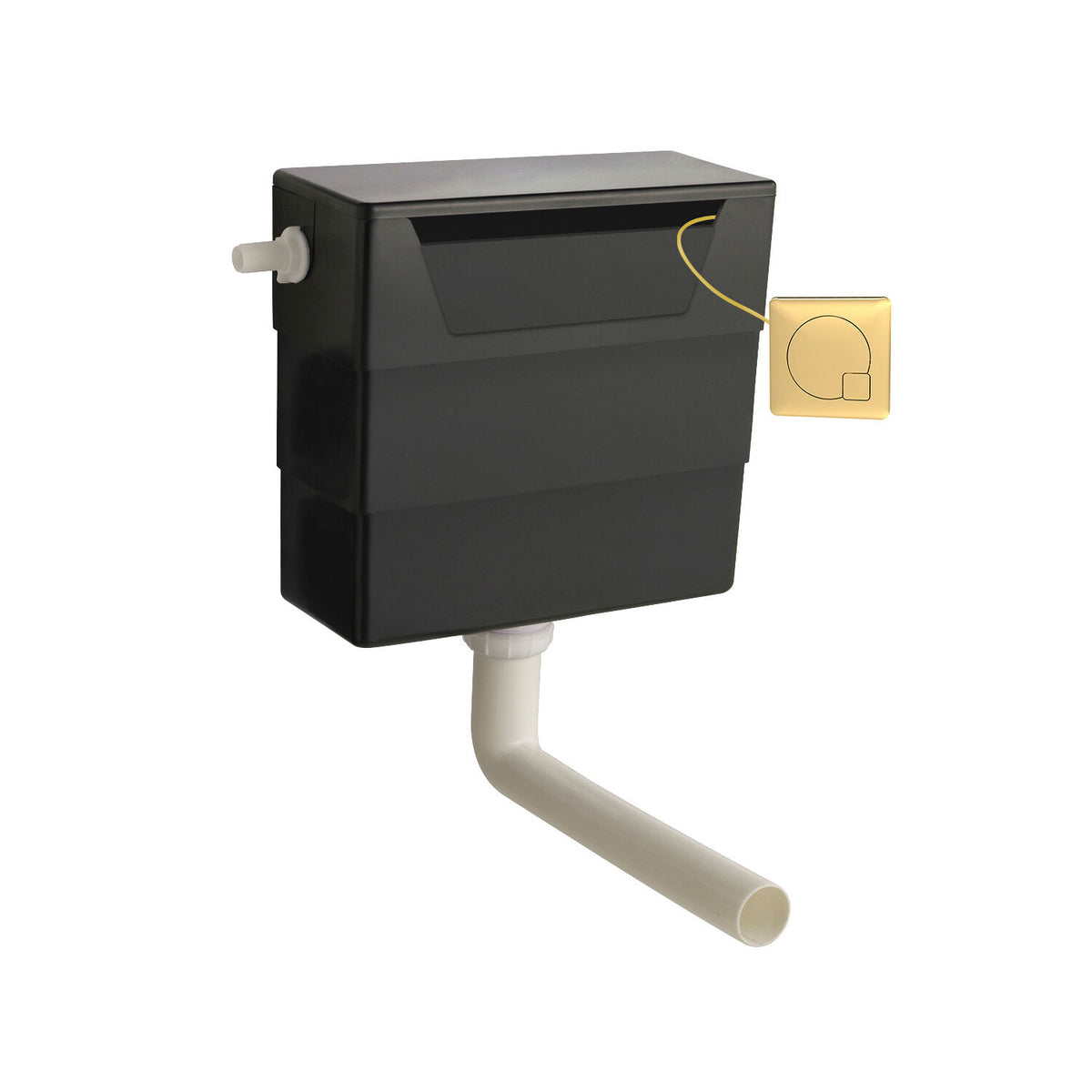 Hudson Reed Concealed Cistern With Contemporary Dual Flush Plate