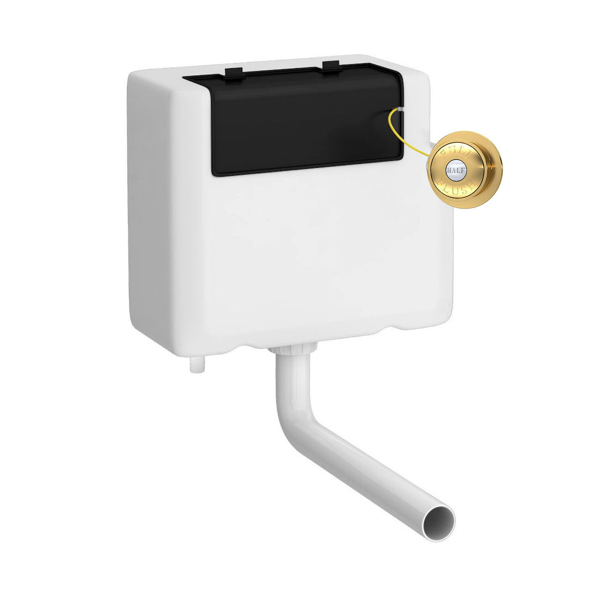 Old London Universal Access Bottom Inlet Cistern With Square Traditional Dual Flush Plate