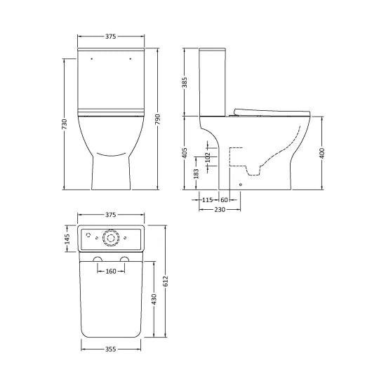 Close Coupled Toilet