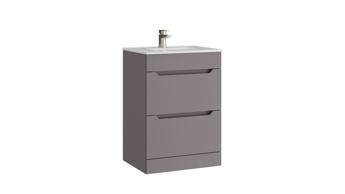 Urban 600mm 2 Drawer Floor Standing Unit Slate Grey