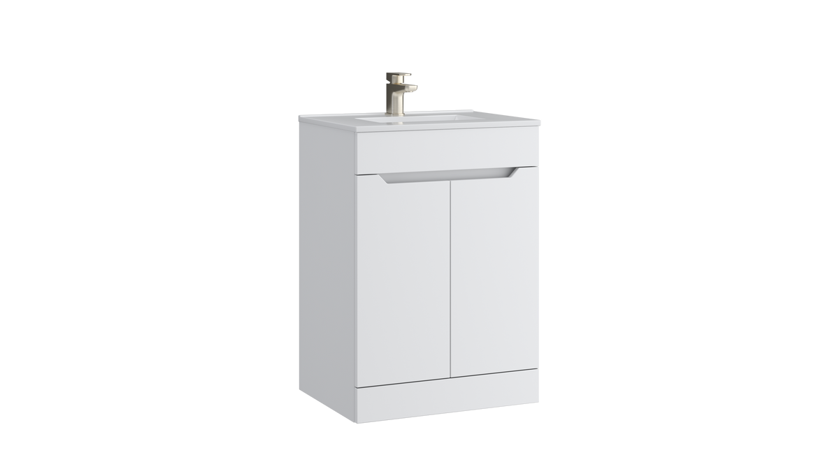 Urban 600mm 2 Door Floor Standing Unit Matt White