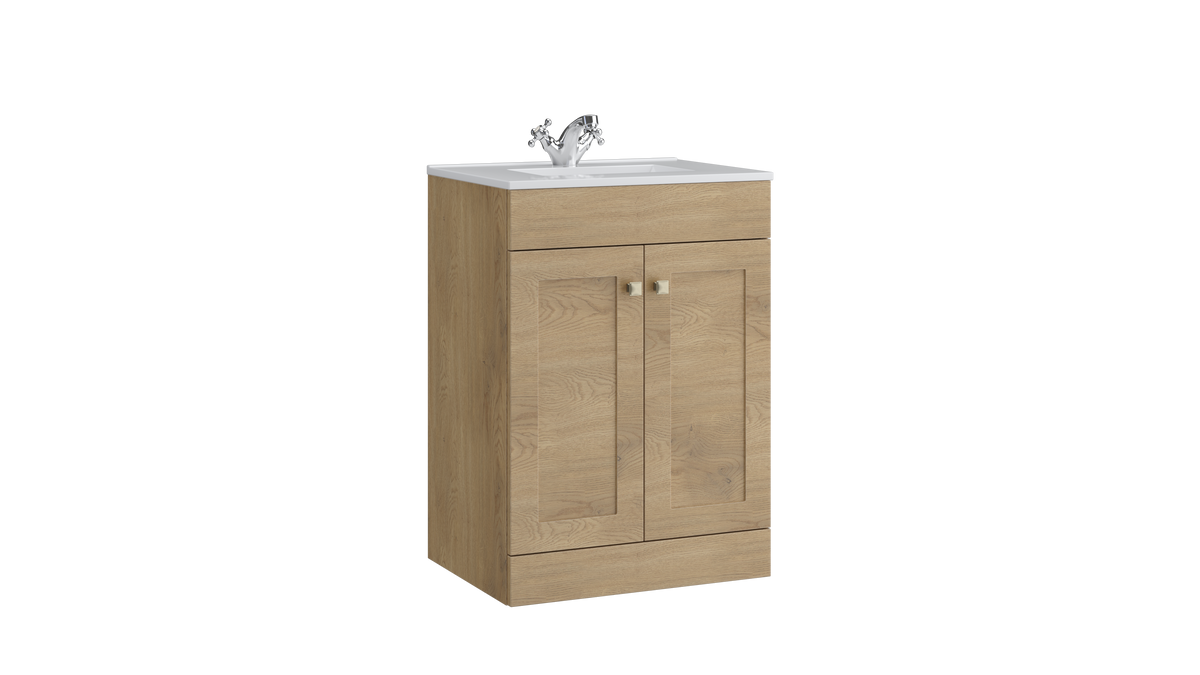 Sanctuary 600mm 2 Door Floor Standing Unit Torro Oak