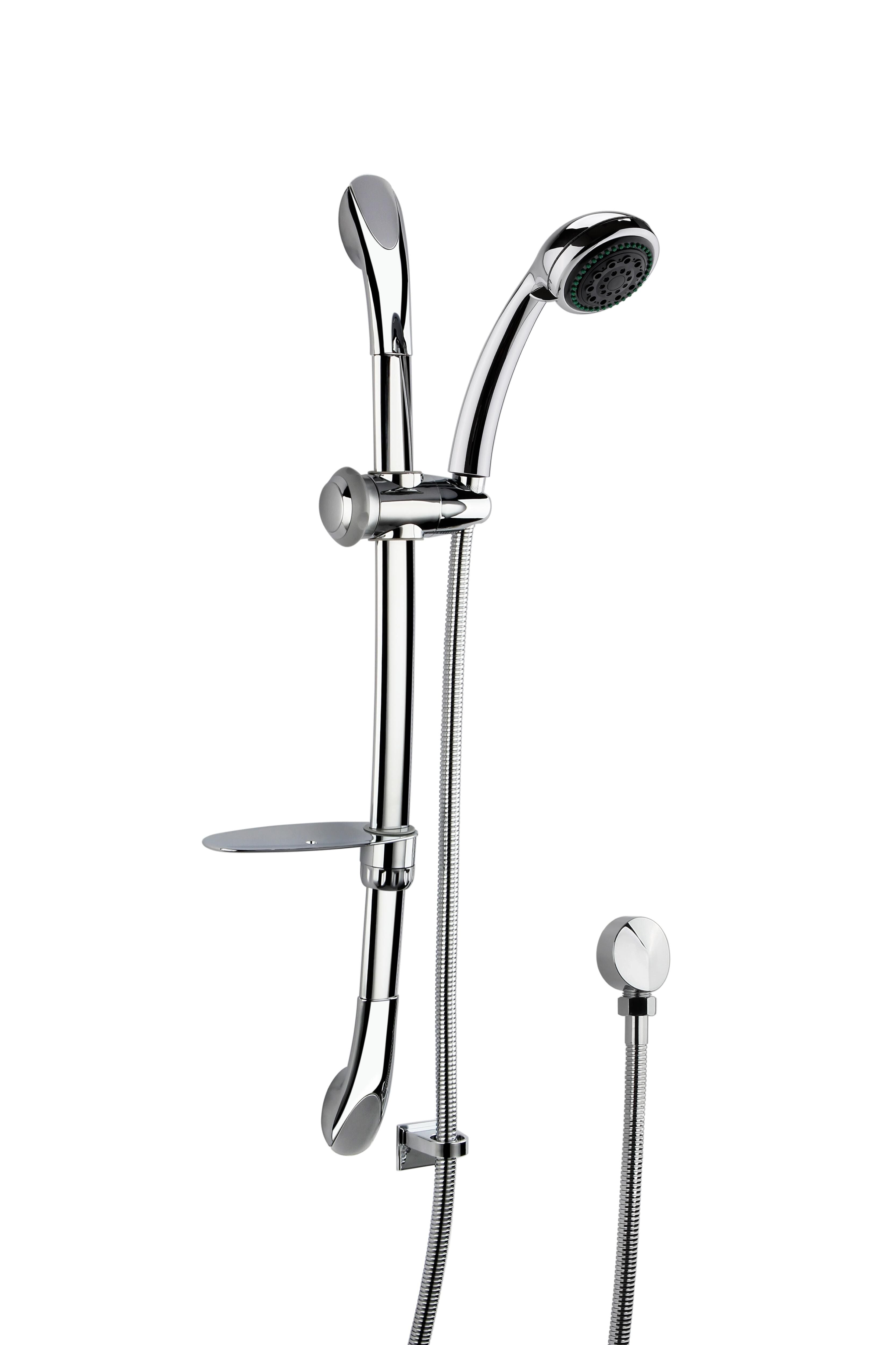 nuie Chrome Shower Slide Rail Kit Slide