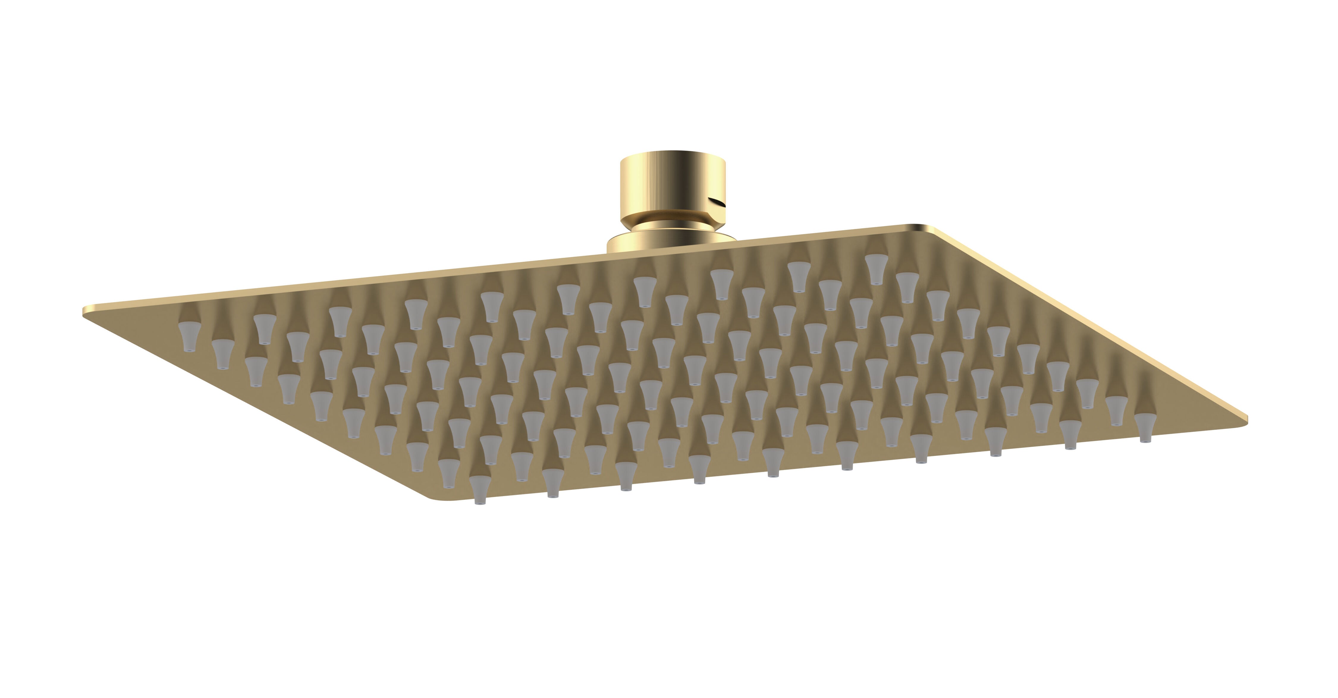Brushed Brass Square Fixed Shower Head