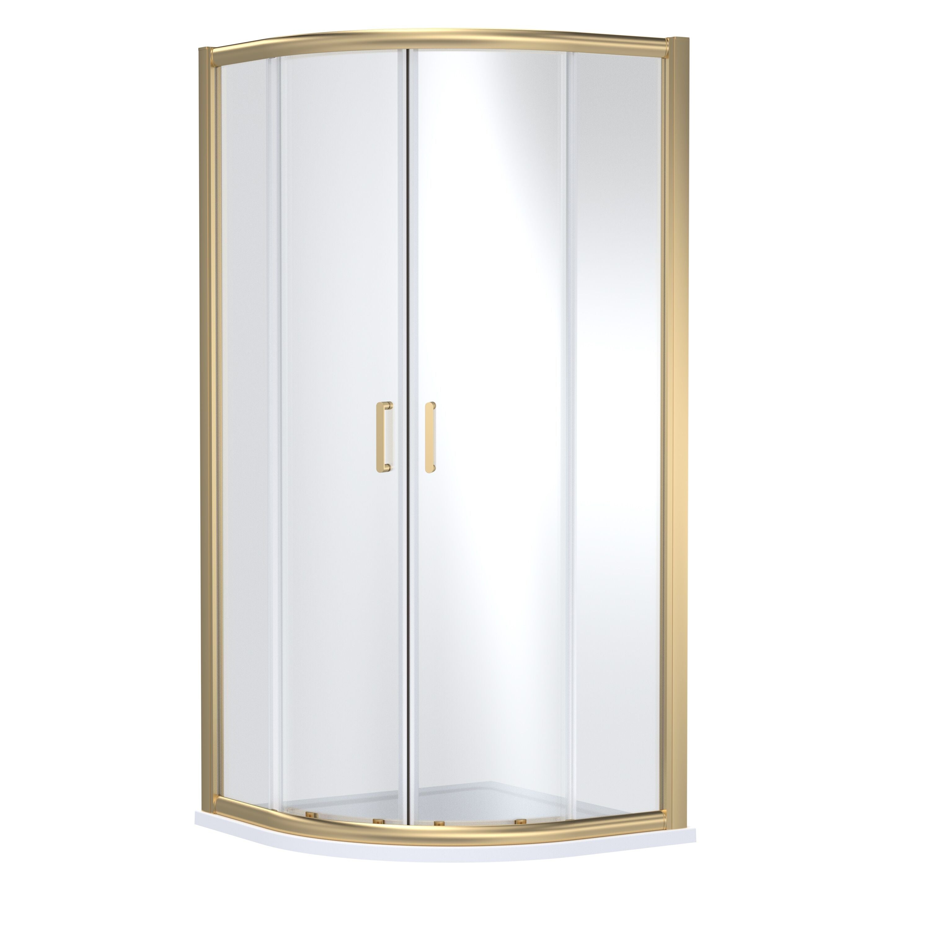 nuie Lucie 900mm Brushed Brass Quadrant Shower Enclosure