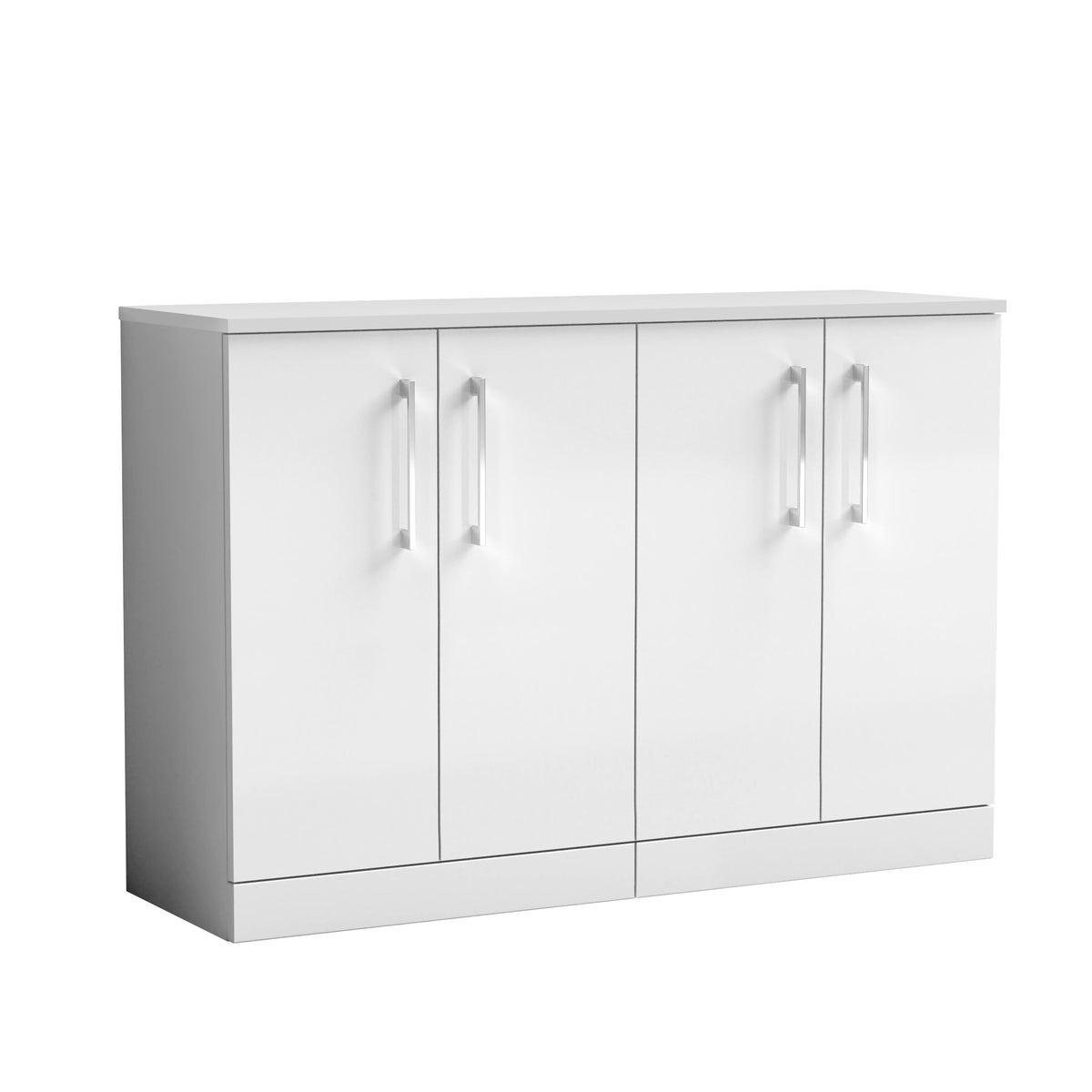 Nuie Arno 1200mm 4 Door Floor Standing Vanity Unit With Co-ordinating Worktop