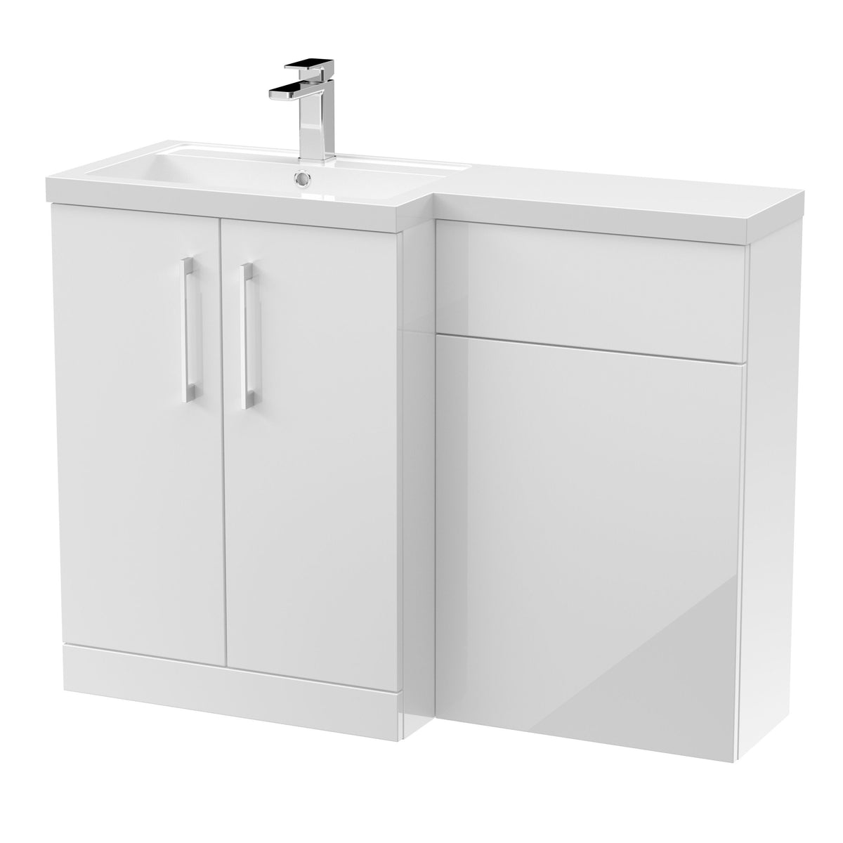 Modern Matt Black L-Shaped Shower Bath Package